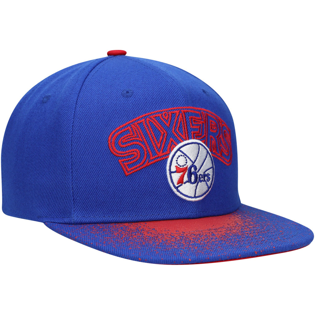 MENS MITCHELL & NESS NBA RE-TAKE SNAPBACK HWC 76ERS - BLUE