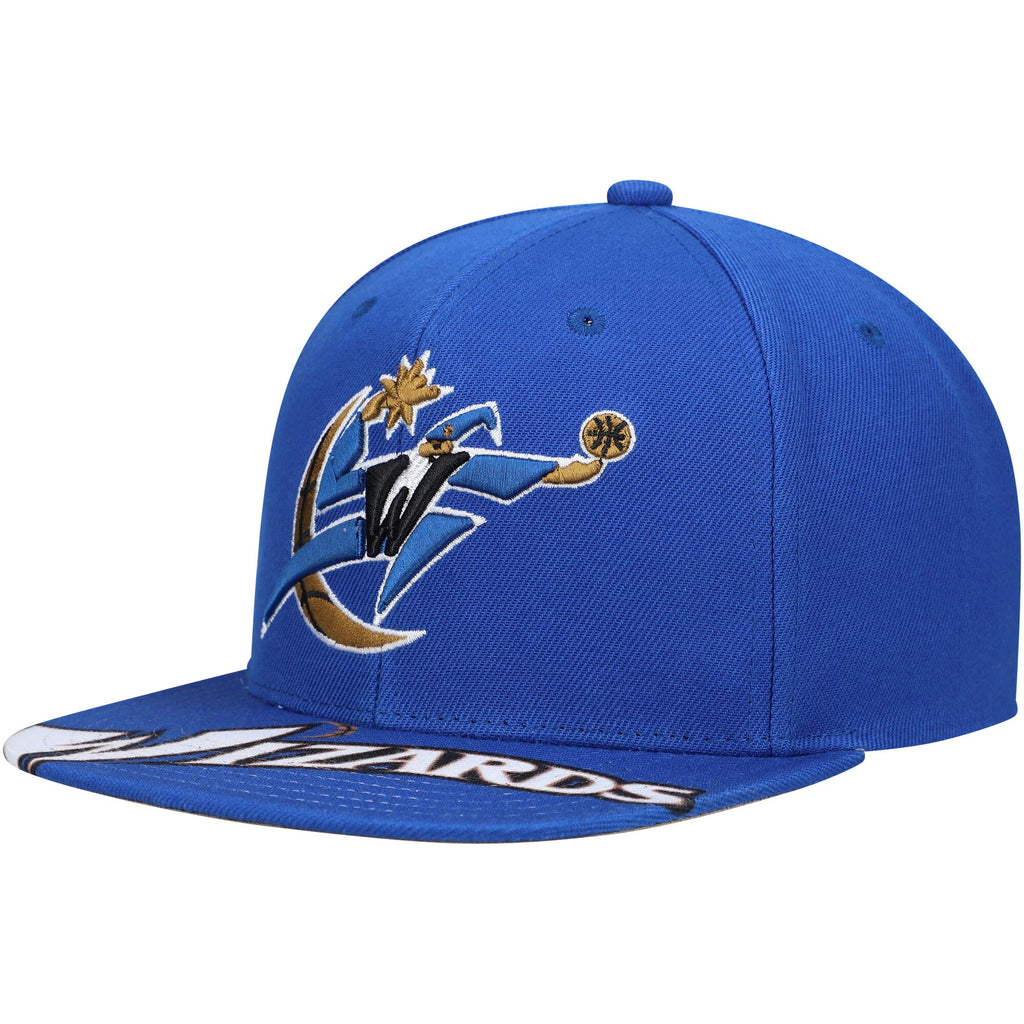 MENS MITCHELL & NESS NBA SWINGMAN POP SNAPBACK HWC WIZARDS - BLUE