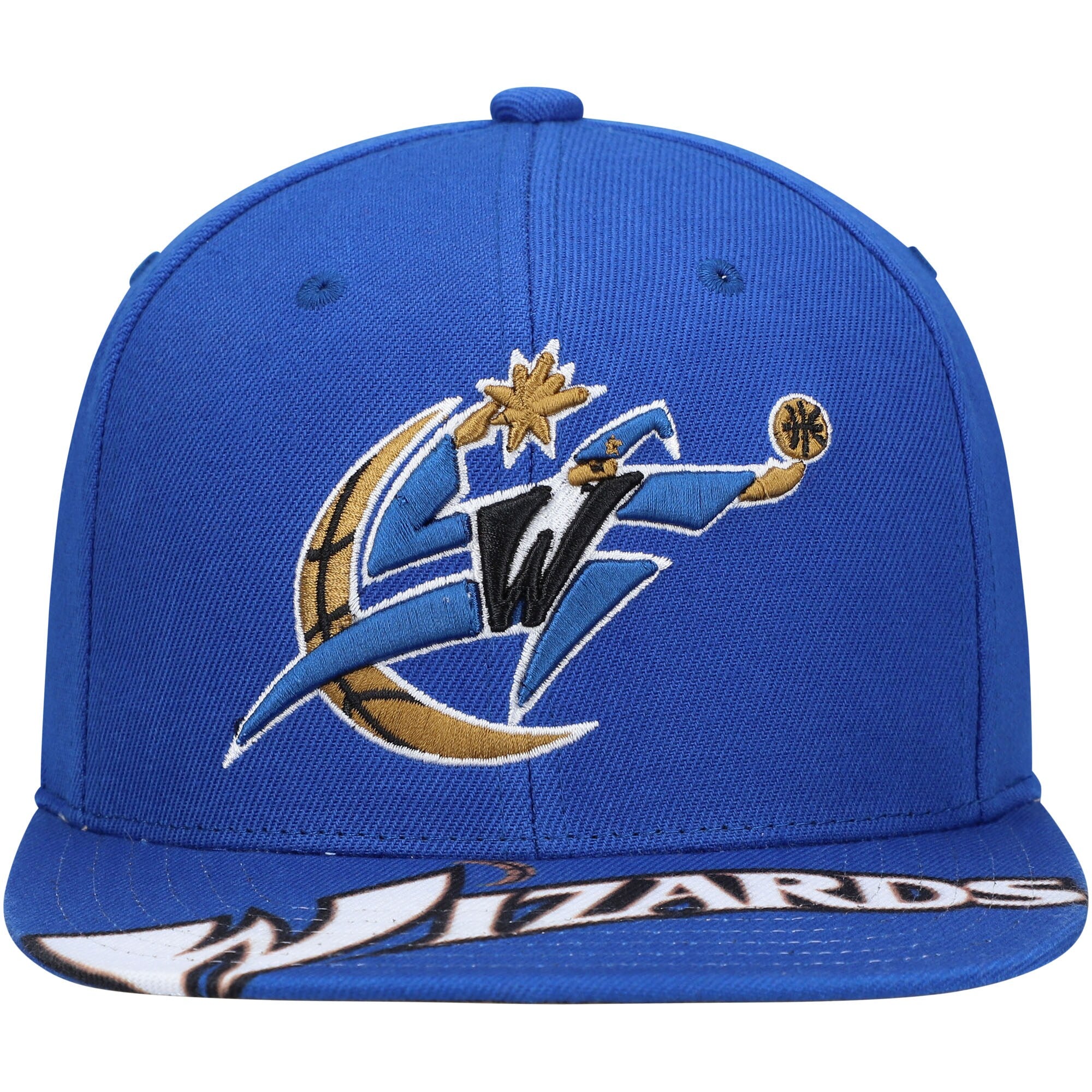 MENS MITCHELL & NESS NBA SWINGMAN POP SNAPBACK HWC WIZARDS - BLUE