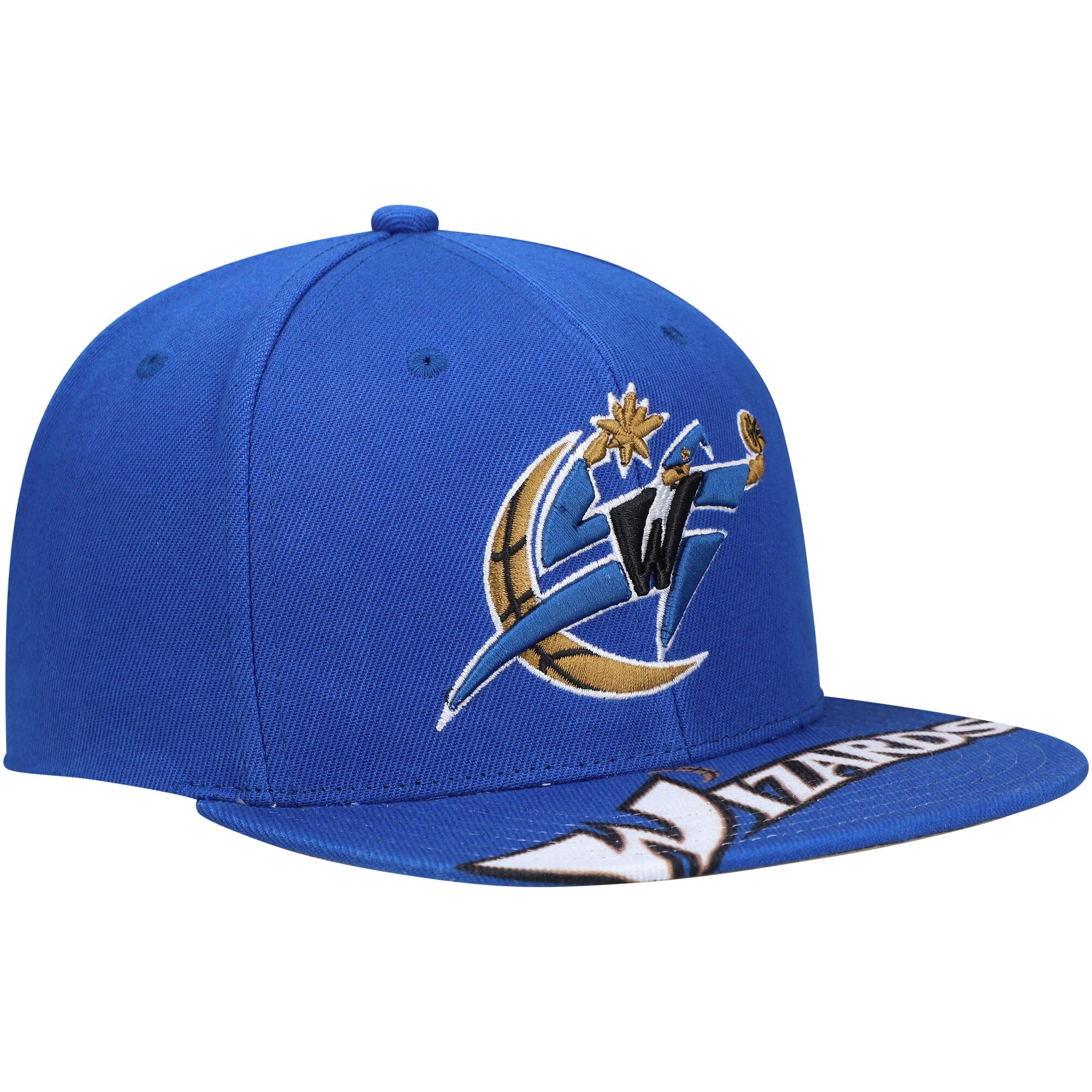 MENS MITCHELL & NESS NBA SWINGMAN POP SNAPBACK HWC WIZARDS - BLUE