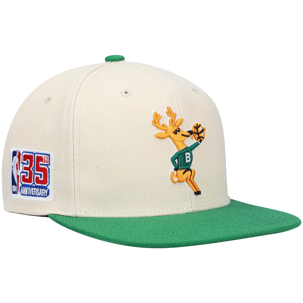 Mens MITCHELL & NESS NBA 35TH SIDE SNAPBACK HWC BUCKS