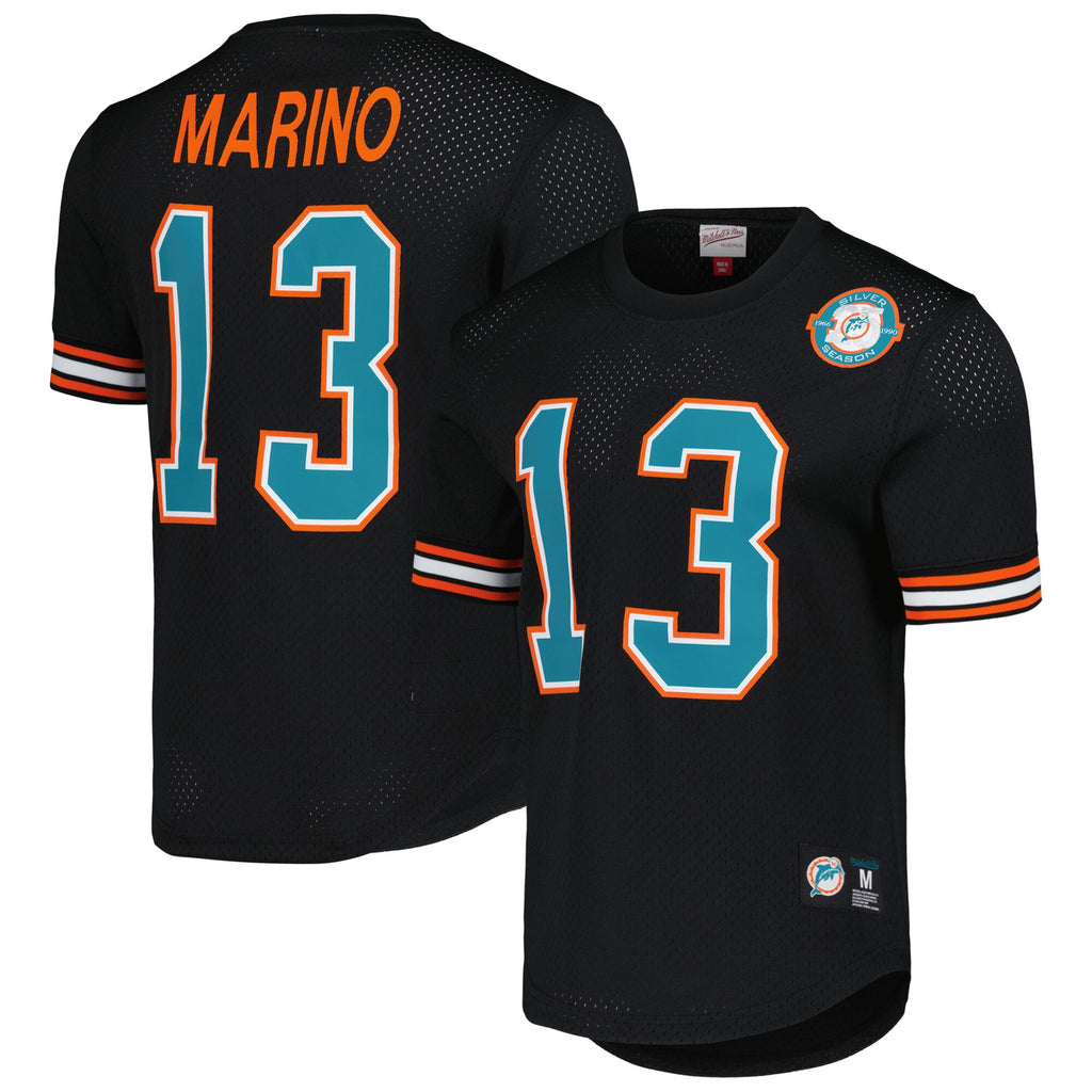 Mens Mitchell & Ness NFL N&N MESH CREWNECK DOLPHINS 1990 DAN MARINO