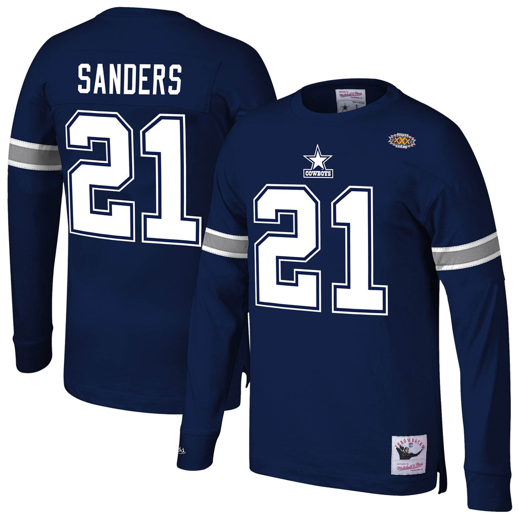 Mens Mitchell & Ness NFL N&N LS TEE COWBOYS 1996 DEION SANDERS