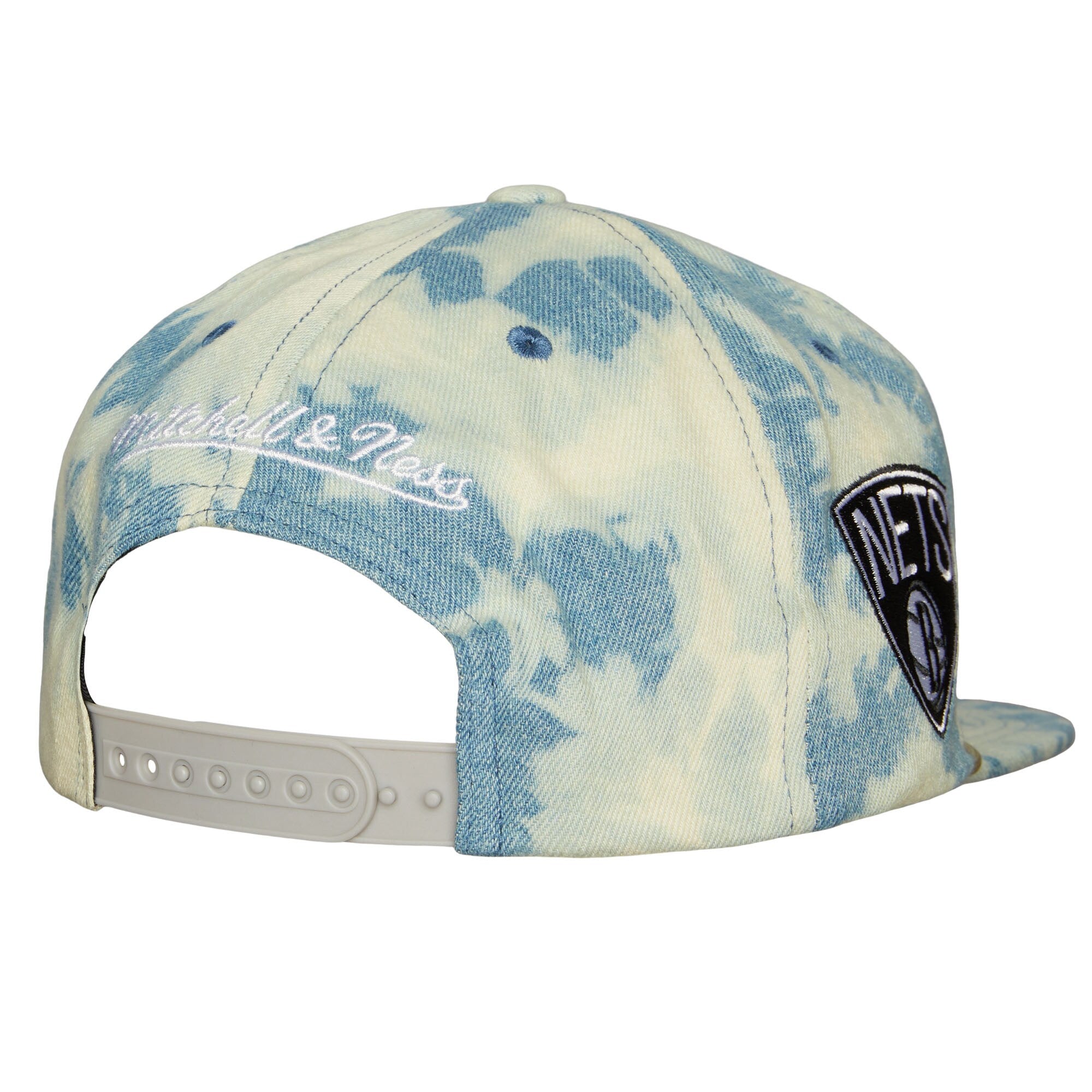 MENS MITCHELL & NESS NBA ACID WASH SNAPBACK NETS - BLUE