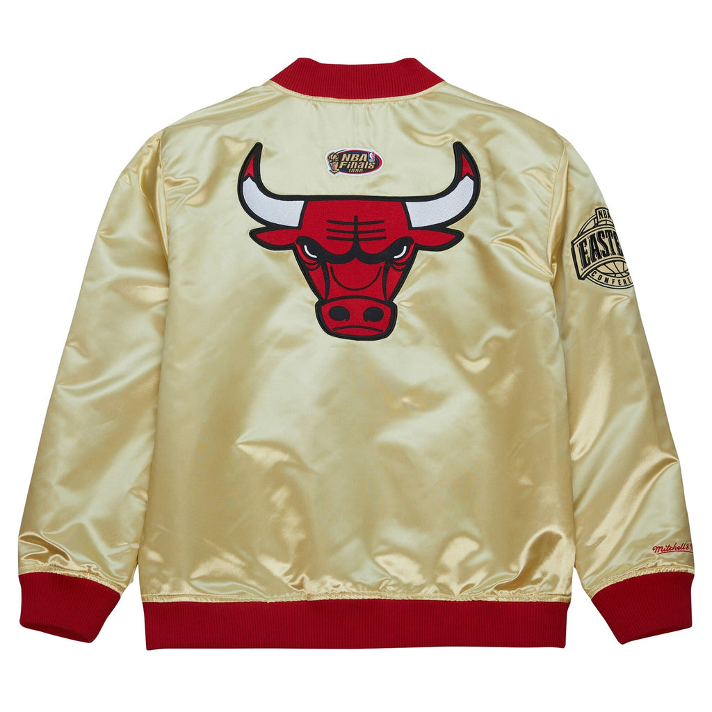 MENS MITCHELL & NESS TEAM OG 2.0 LIGHTWEIGHT SATIN JACKET VINTAGE LOGO BULLS