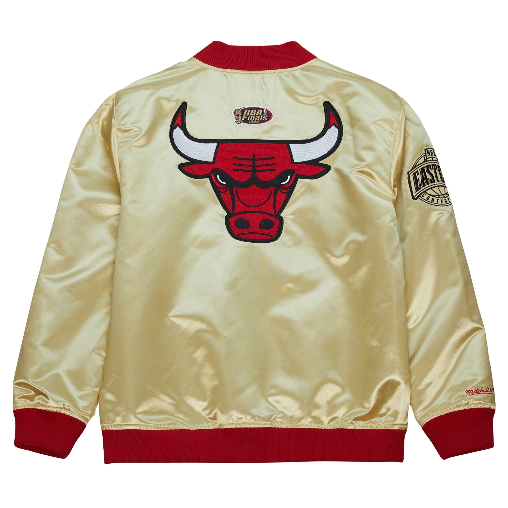 MENS MITCHELL & NESS TEAM OG 2.0 LIGHTWEIGHT SATIN JACKET VINTAGE LOGO BULLS