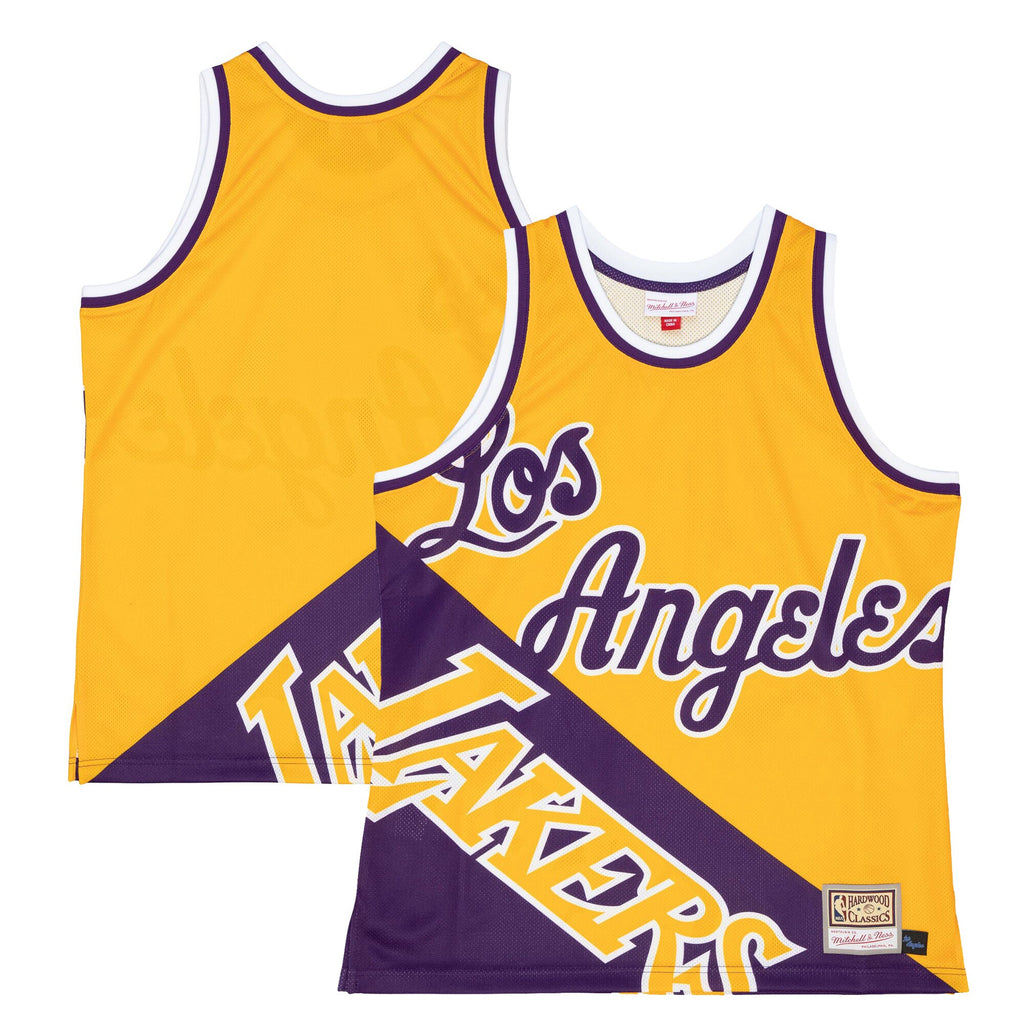 [TMTK4350-LALYYPPPYELL] MENS MITCHELL & NESS BIG FACE FASHION TANK 5.0 LAKERS