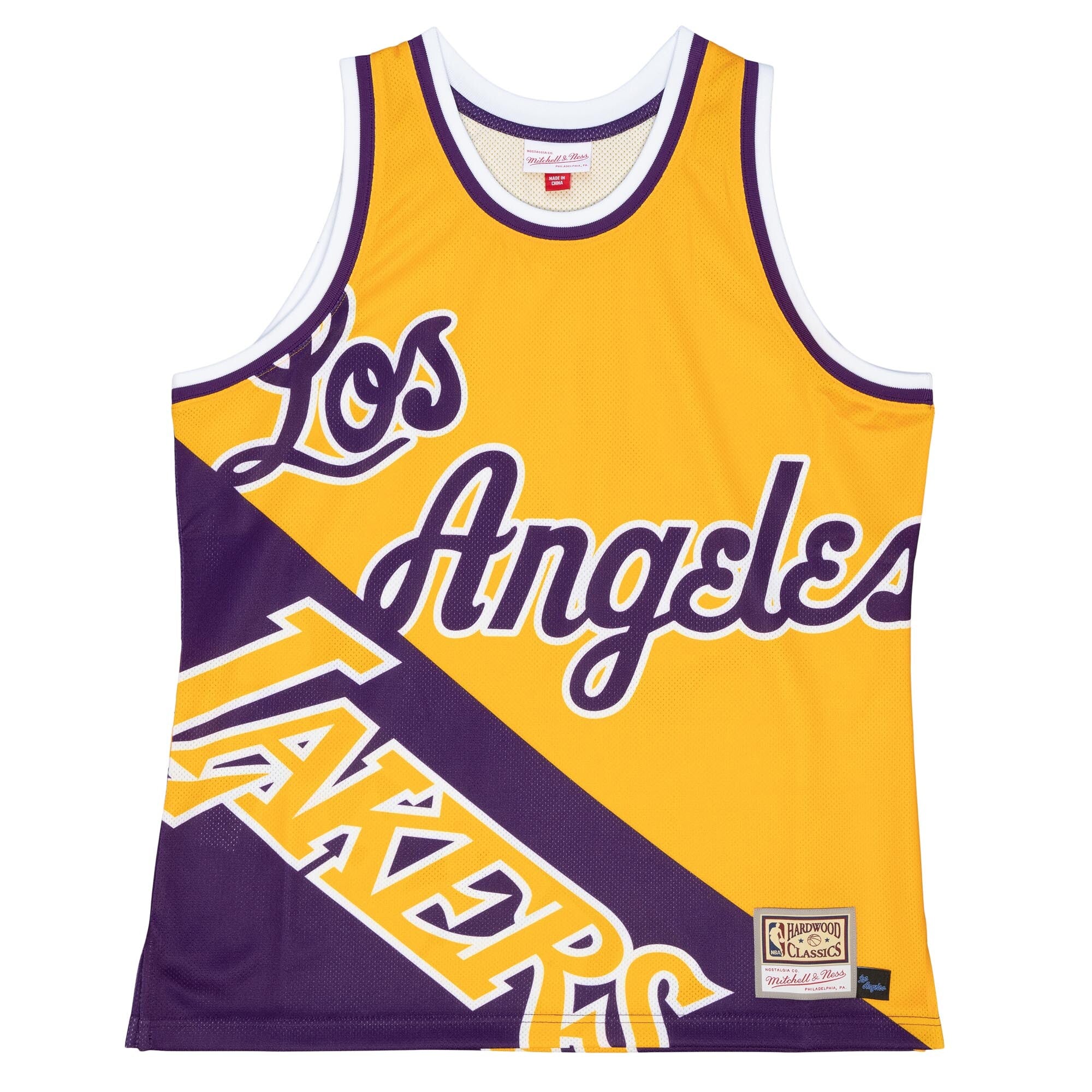 [TMTK4350-LALYYPPPYELL] MENS MITCHELL & NESS BIG FACE FASHION TANK 5.0 LAKERS