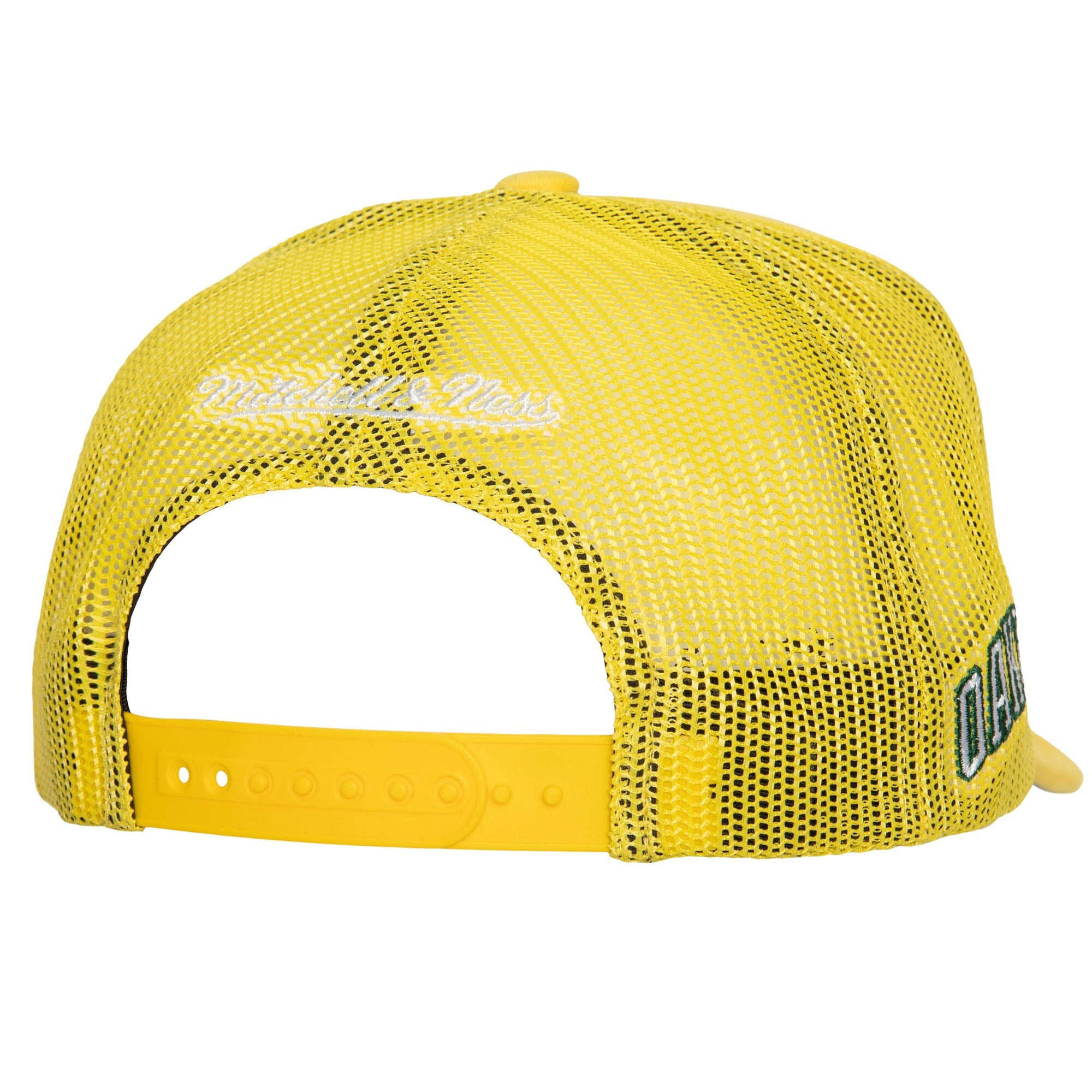 MENS MITCHELL & NESS MLB CURVEBALL TRUCKER COOP ATHLETICS - YELLOW