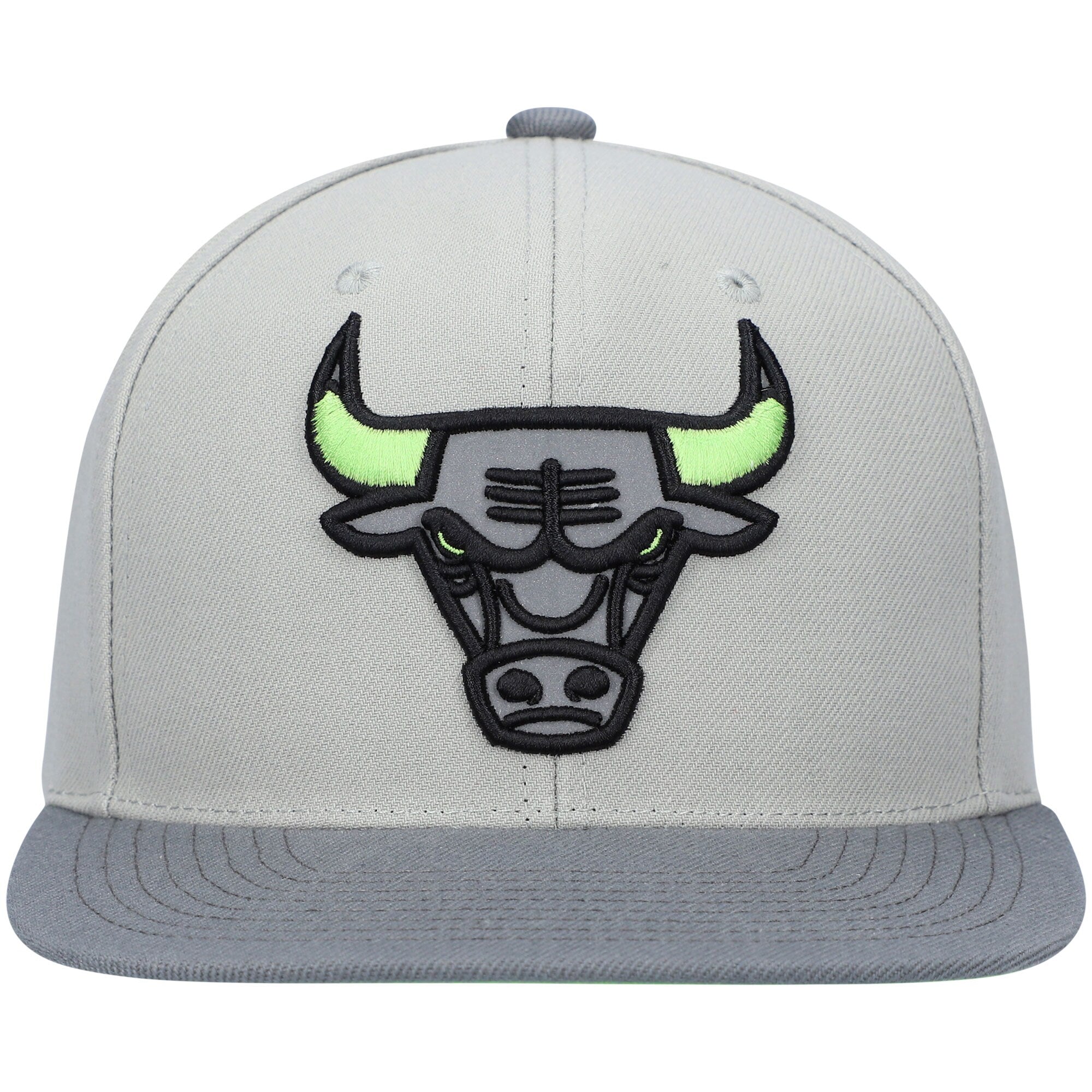 [6HSSDX21141-CBUGREY] MENS MITCHELL & NESS NBA CHICAGO BULLS GREEN BEAN SNAPBACK