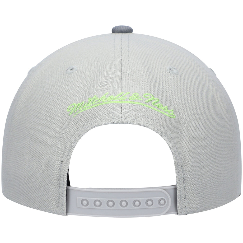[6HSSDX21141-CBUGREY] MENS MITCHELL & NESS NBA CHICAGO BULLS GREEN BEAN SNAPBACK