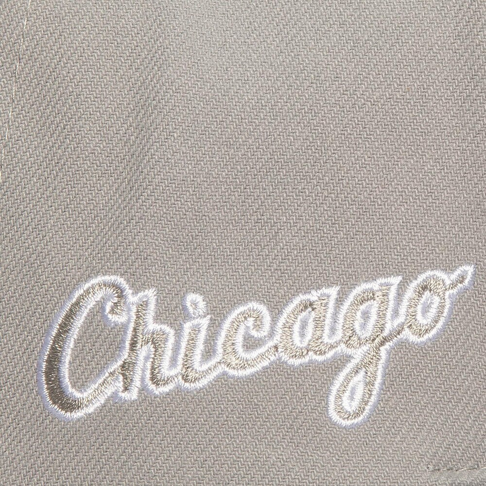 MENS MITCHELL & NESS MLB EVERGREEN GREY WHITE SNAPBACK WHITE SOX
