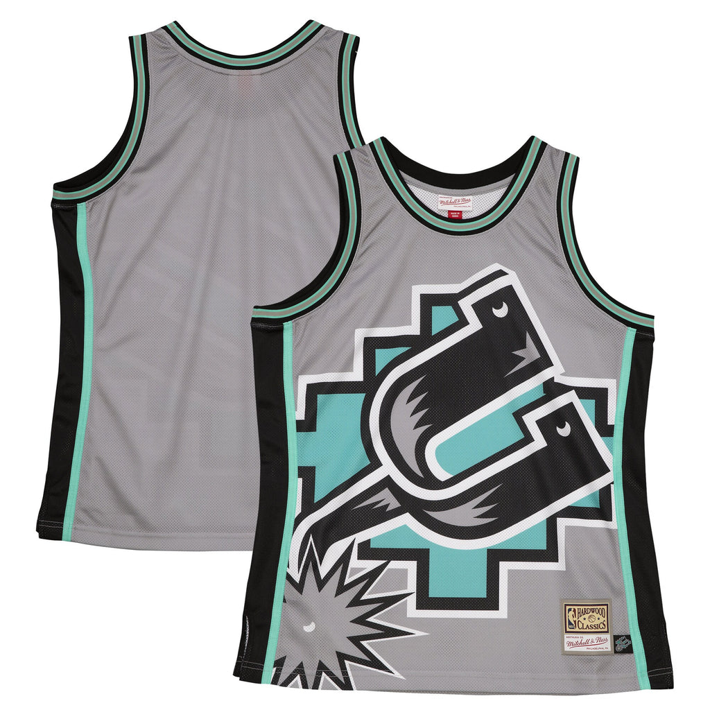 [MSTKBW19146-SASGREY] MENS MITCHELL & NESS BLOWN OUT FASHION JERSEY SPURS