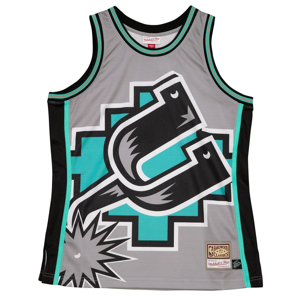 [MSTKBW19146-SASGREY] MENS MITCHELL & NESS BLOWN OUT FASHION JERSEY SPURS