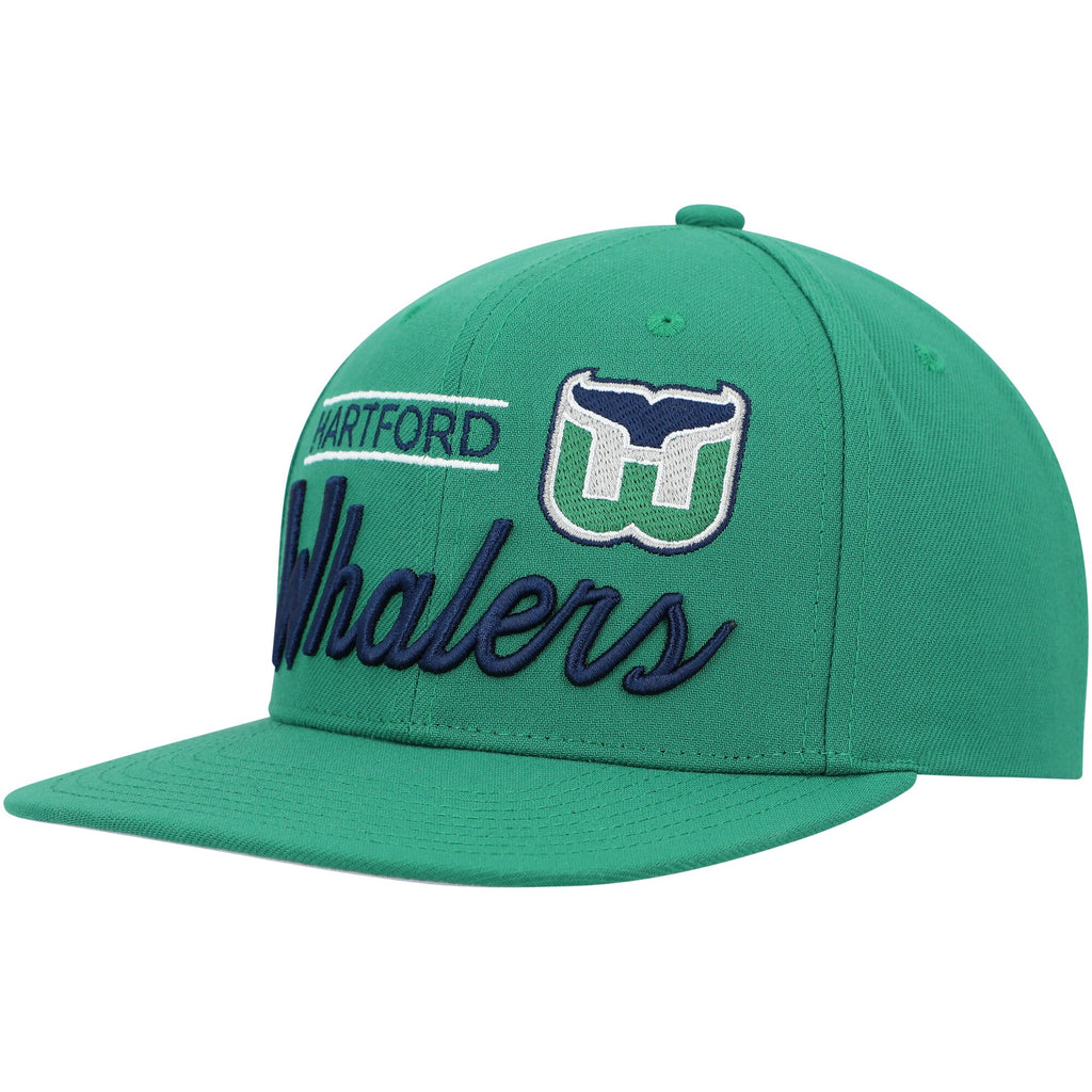 MENS MITCHELL & NESS NHL RETRO LOCK UP SNAPBACK WHALERS - GREEN