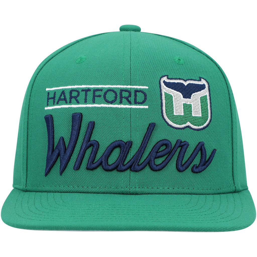 MENS MITCHELL & NESS NHL RETRO LOCK UP SNAPBACK WHALERS - GREEN
