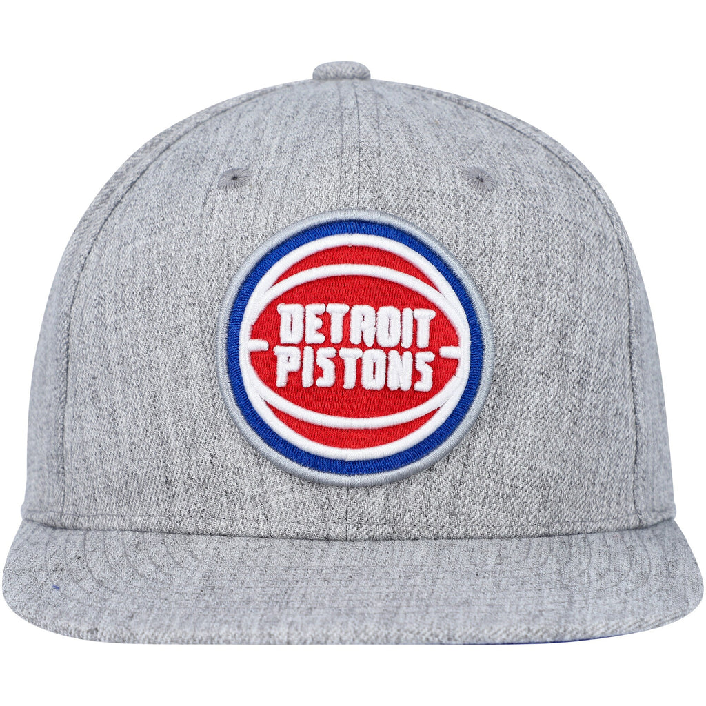 MENS MITCHELL & NESS NBA TEAM HEATHER 2.0 SNAPBACK PISTONS - GREY HEATHER