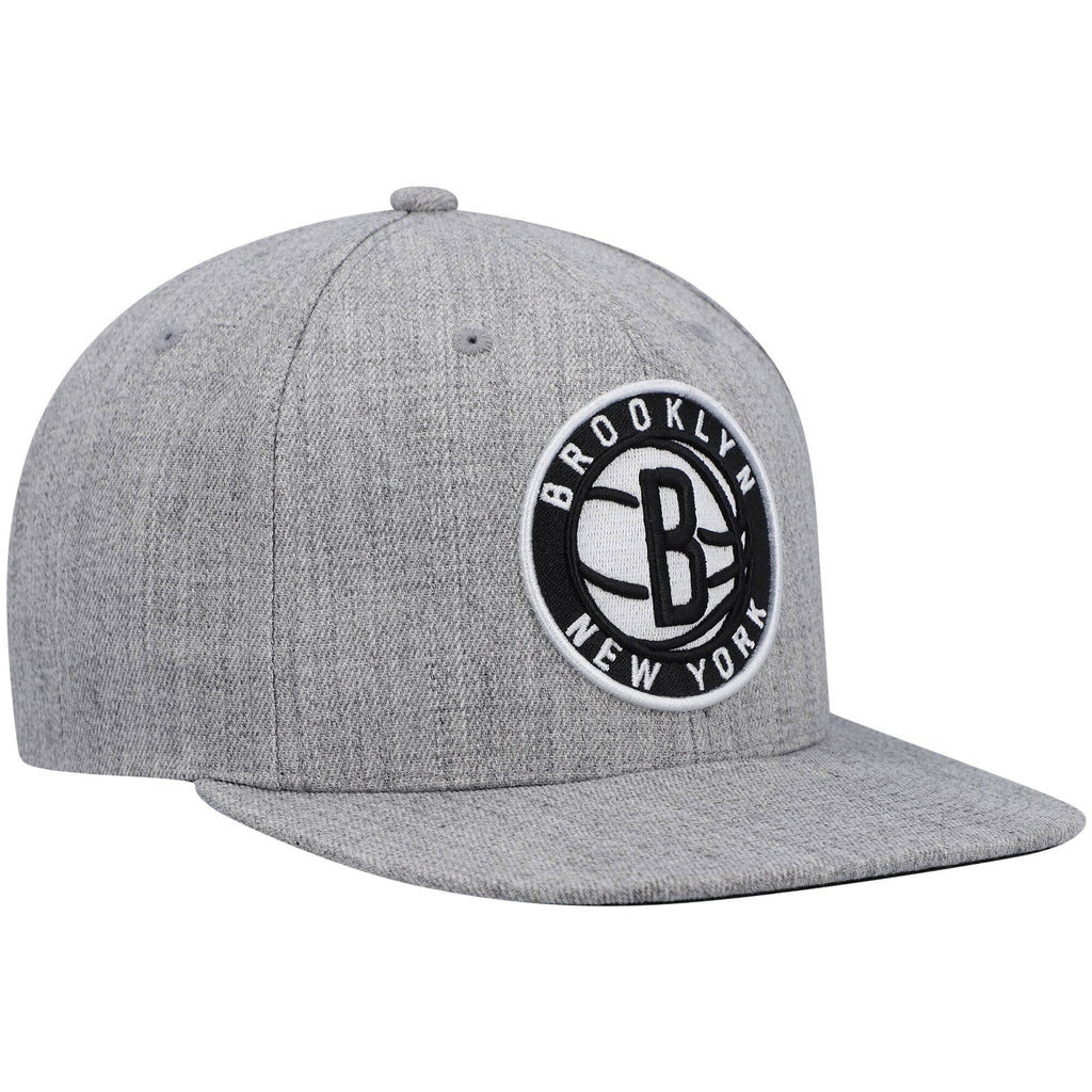Mens MITCHELL & NESS NBA TEAM HEATHER 2.0 SNAPBACK NETS