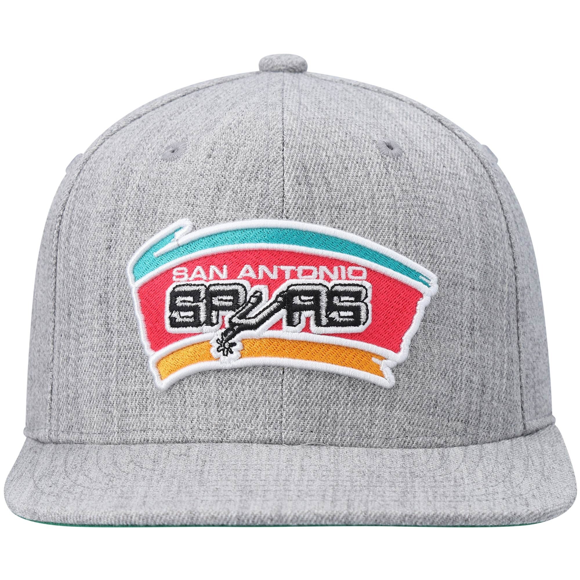 Mens MITCHELL & NESS NBA TEAM HEATHER 2.0 SNAPBACK HWC SPURS