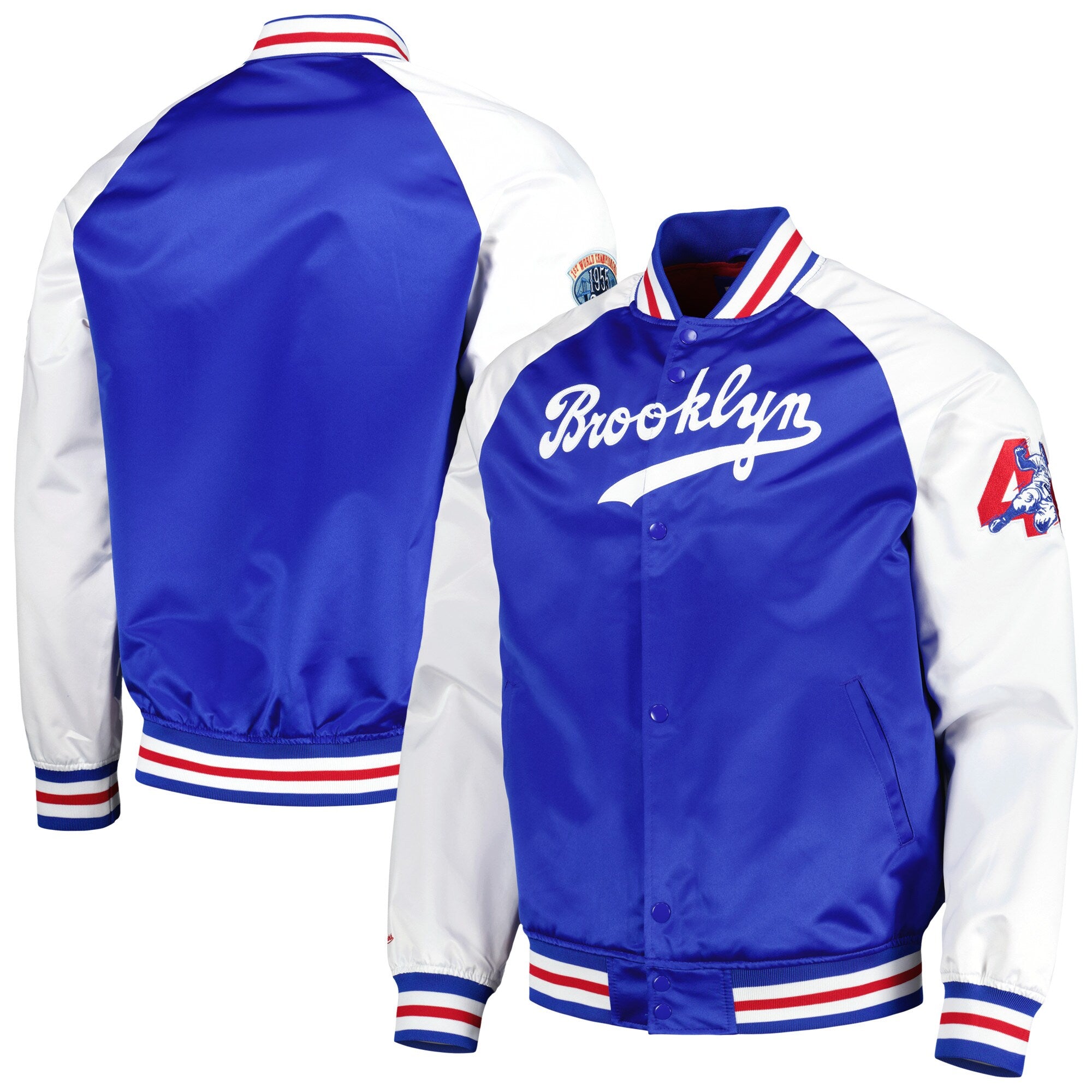 Mens Mitchell & Ness MLB LEGENDS SATIN JACKET DODGERS JACKIE ROBINSON