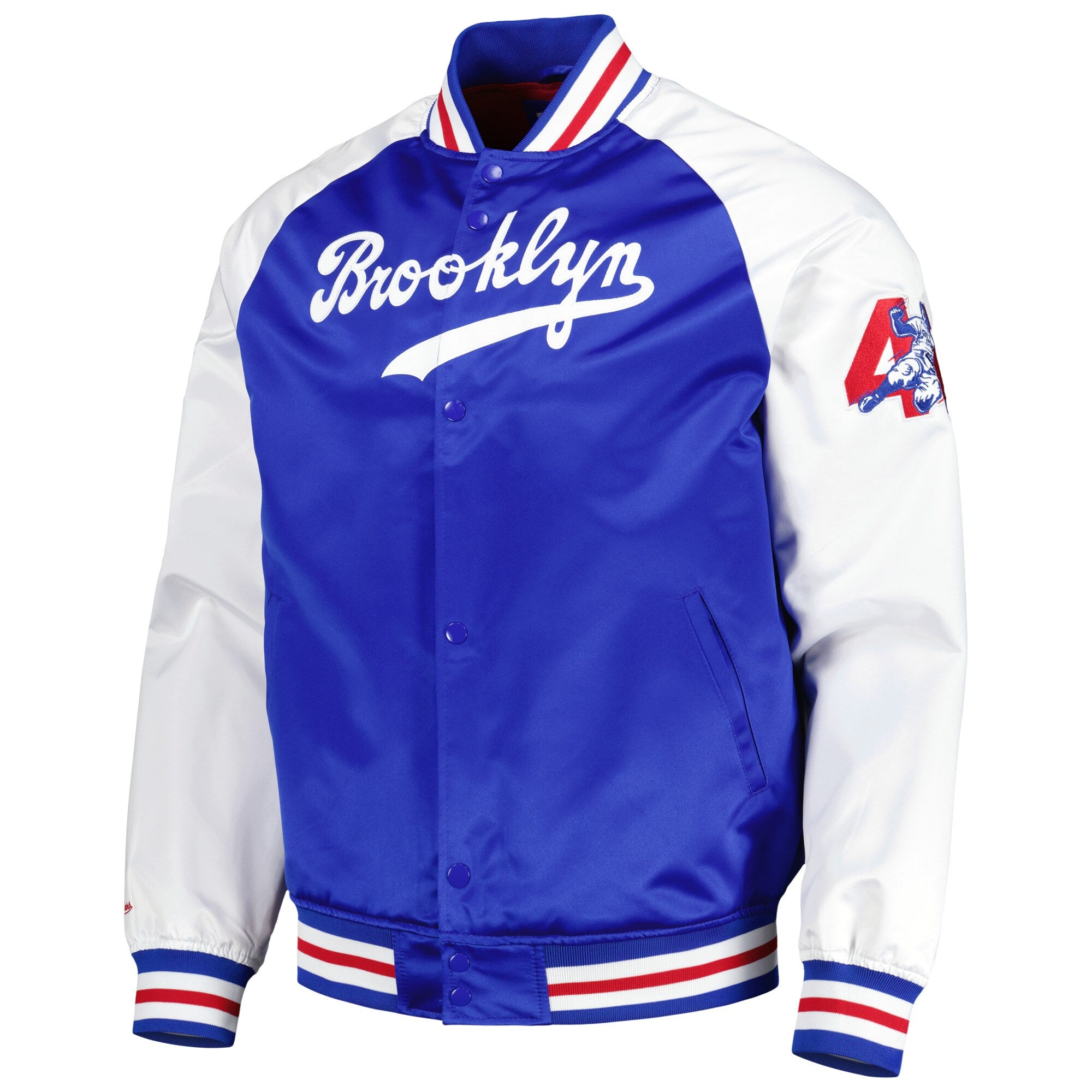 Mens Mitchell & Ness MLB LEGENDS SATIN JACKET DODGERS JACKIE ROBINSON