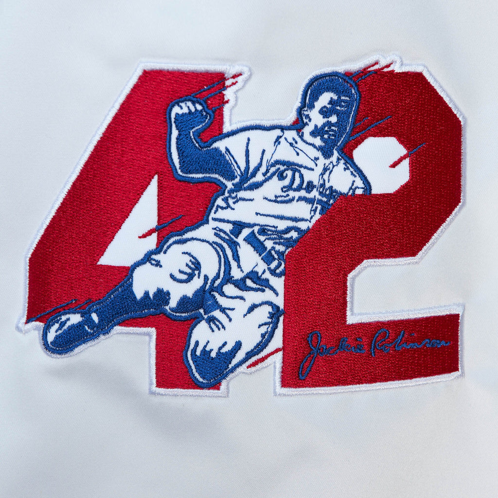 Mens Mitchell & Ness MLB LEGENDS SATIN JACKET DODGERS JACKIE ROBINSON
