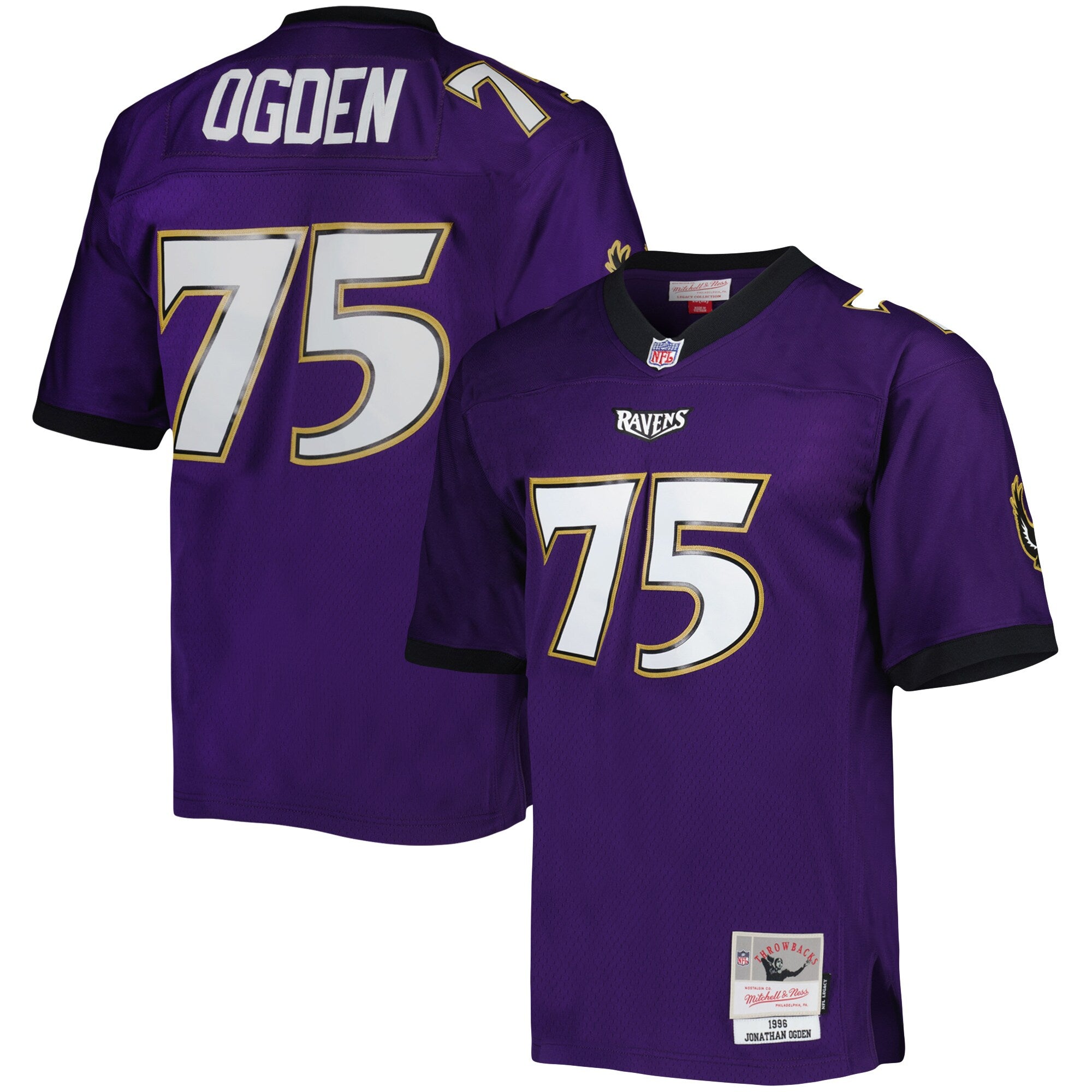 Mens Mitchell & Ness NFL REPLICA JERSEY RAVENS 1996 JONATHAN OGDEN