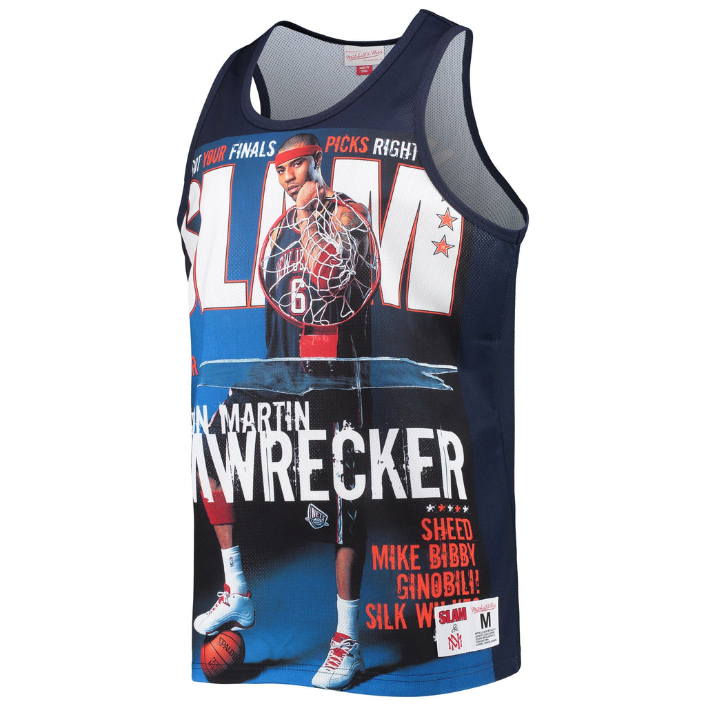 MENS MITCHELL & NESS SLAM SUBLIMATED TANK NETS KENYON MARTIN