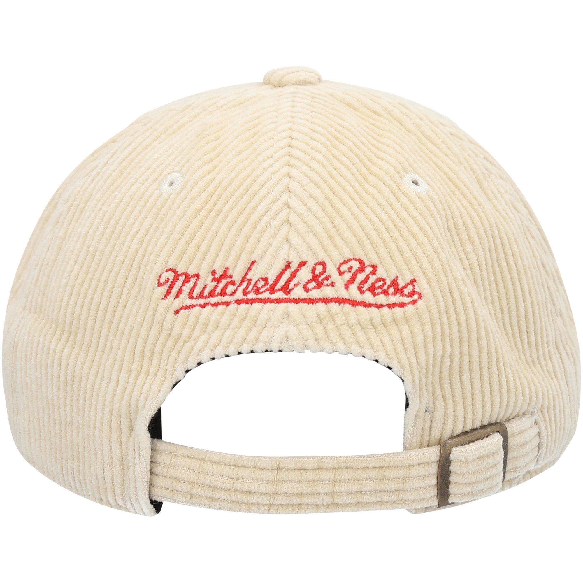MENS MITCHELL & NESS NBA 1985 WORLD CHAMPS DAD STRAPBACK HWC LAKERS - KHAKI