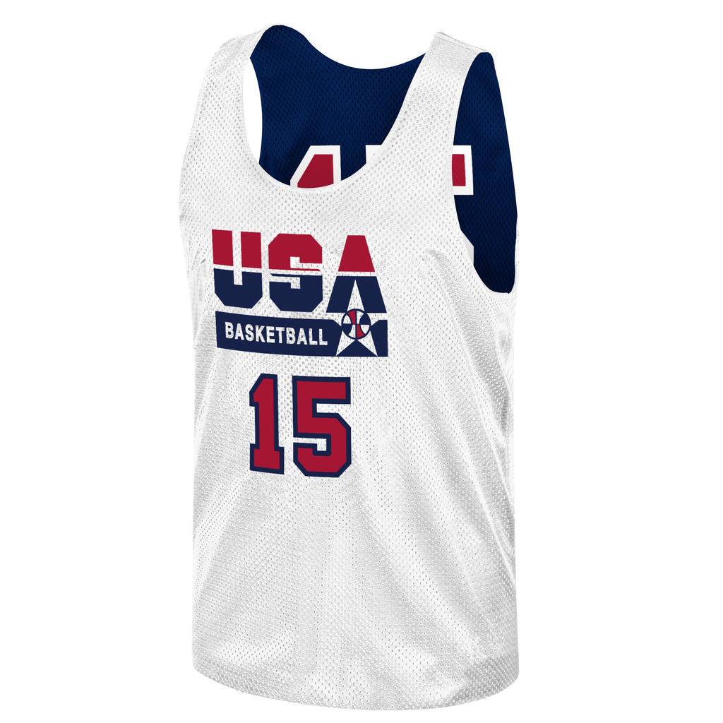 MENS MITCHELL & NESS NBA AUTHENTIC REVERSIBLE JERSEY TEAM USA 1992 MAGIC JOHNSON