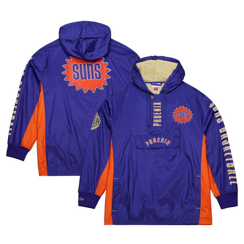 MENS MITCHELL & NESS NBA TEAM OG 2.0 ANORAK WINDBREAKER VINTAGE LOGO SUNS