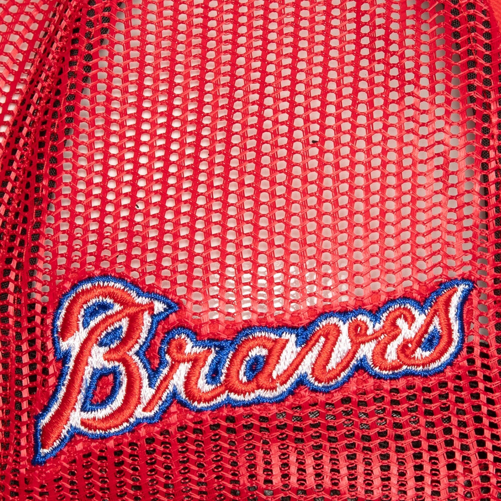 MENS MITCHELL & NESS MLB CURVEBALL TRUCKER COOP BRAVES - RED
