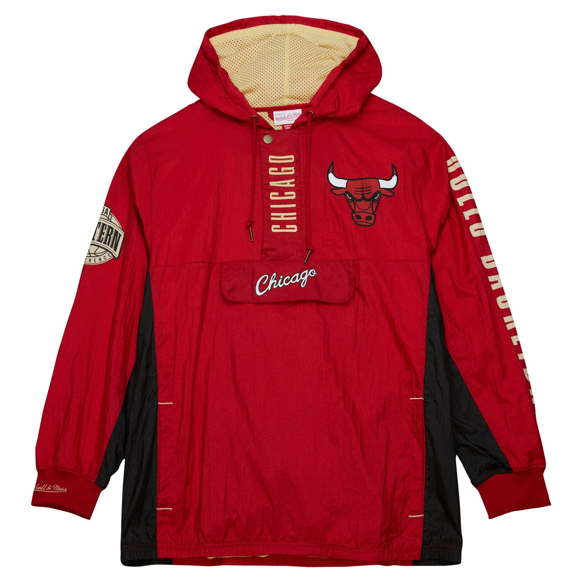MENS MITCHELL & NESS NBA TEAM OG 2.0 ANORAK WINDBREAKER VINTAGE LOGO BULLS