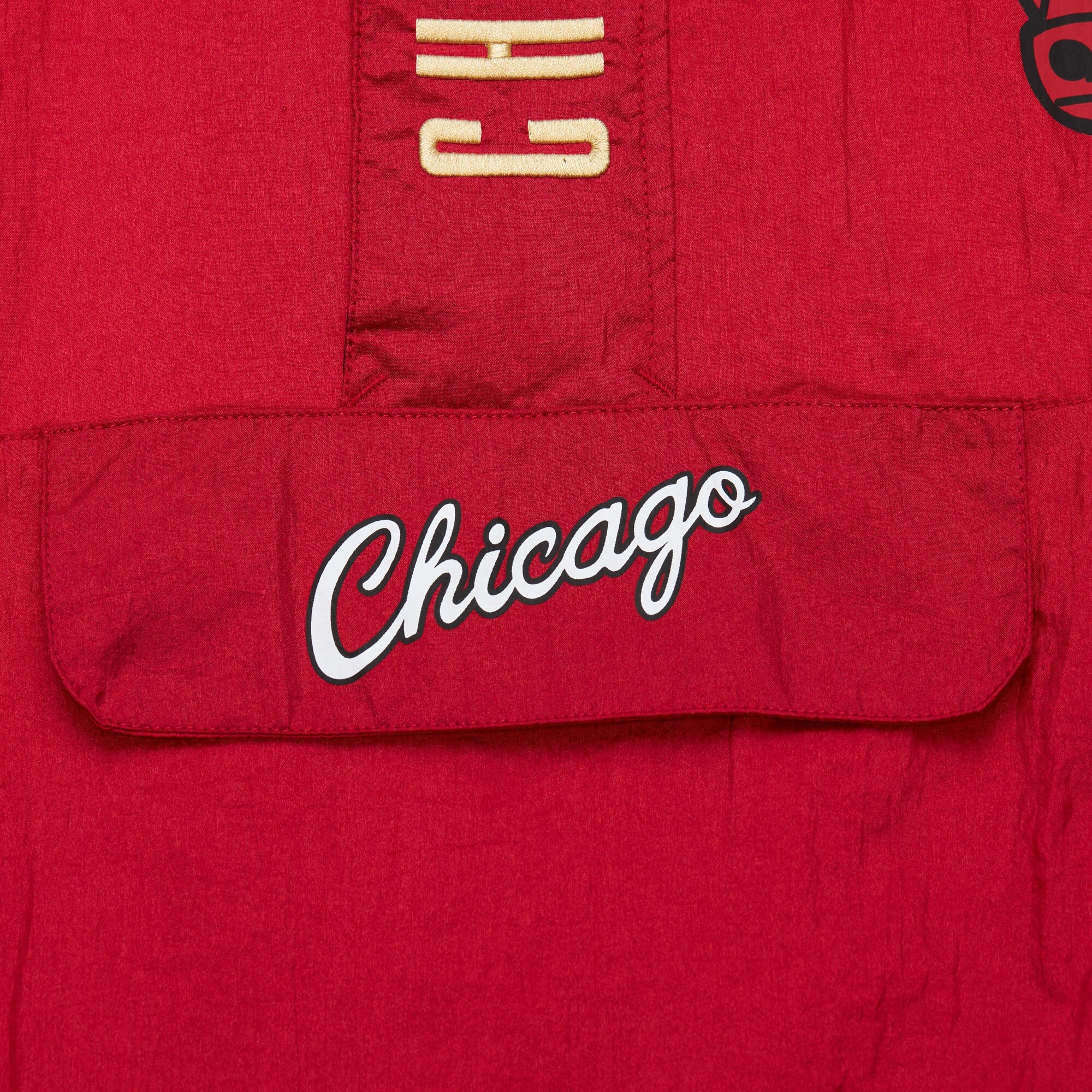 MENS MITCHELL & NESS NBA TEAM OG 2.0 ANORAK WINDBREAKER VINTAGE LOGO BULLS