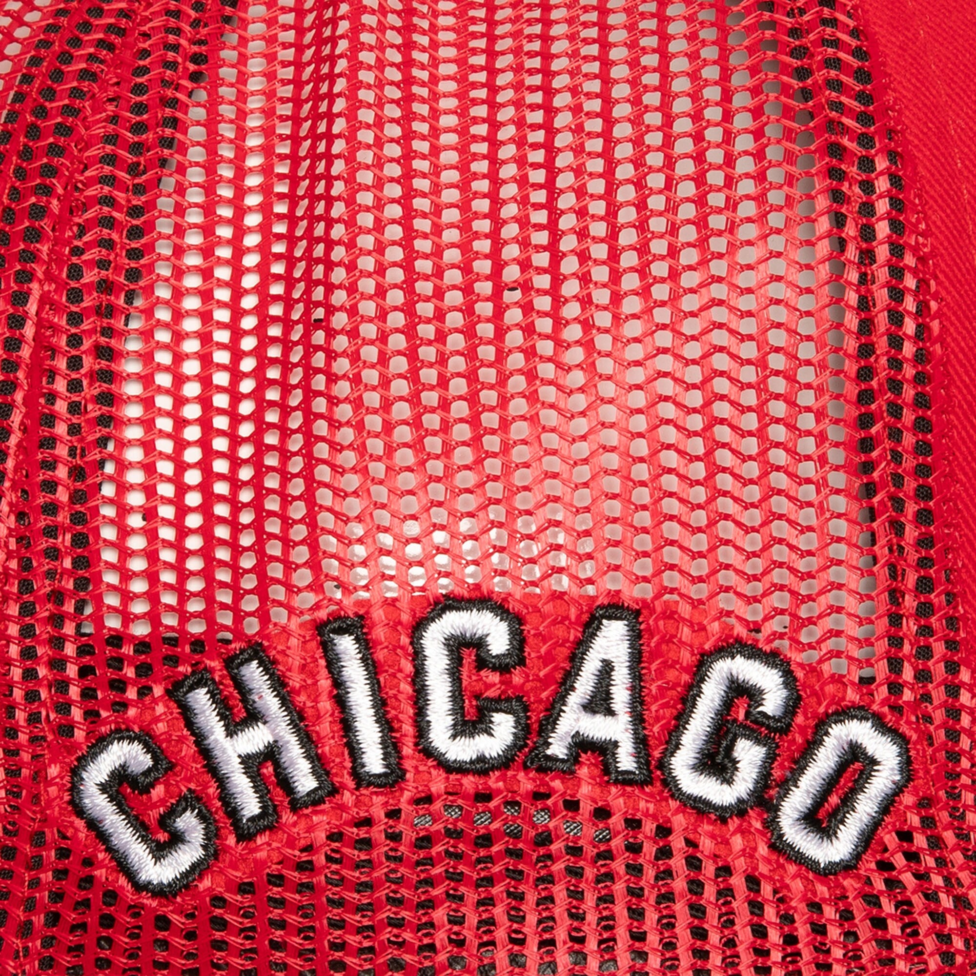 MENS MITCHELL & NESS MLB CURVEBALL TRUCKER COOP WHITE SOX - RED