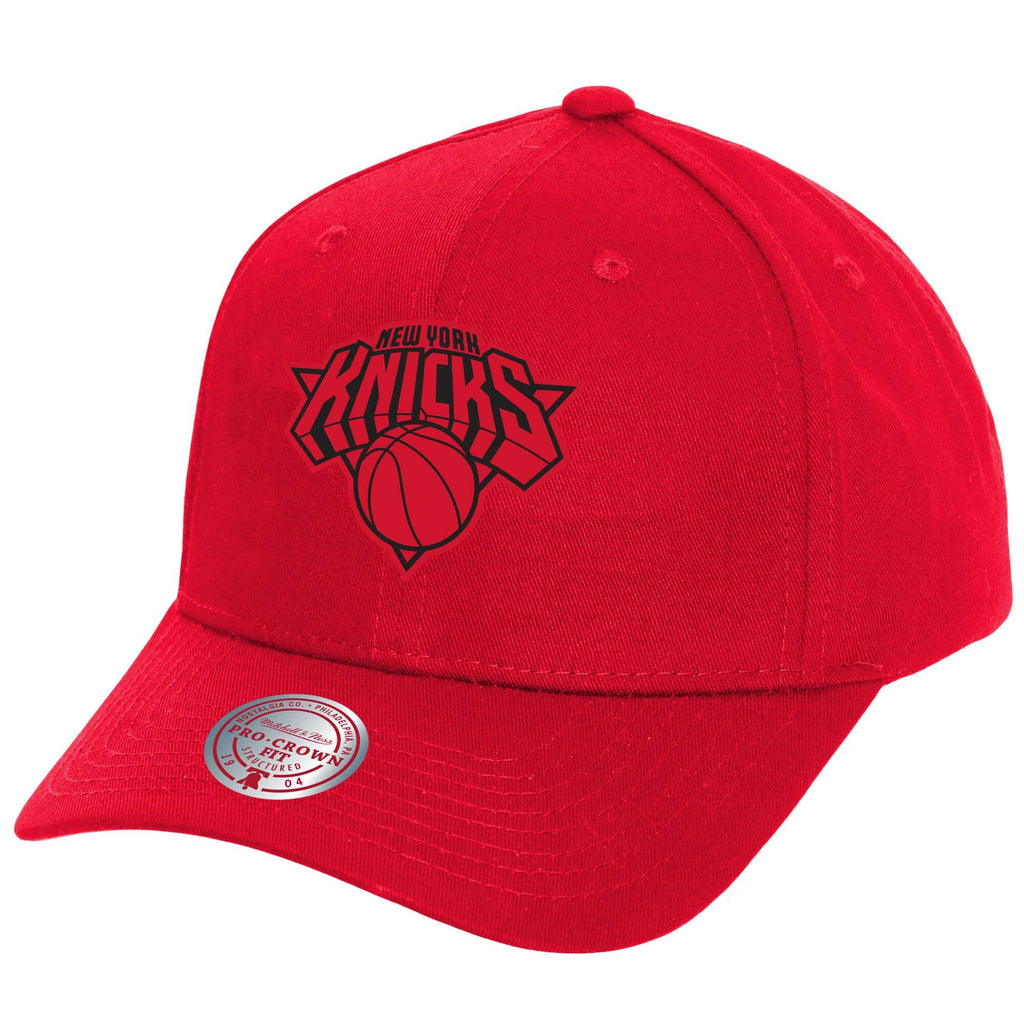 MENS MITCHELL & NESS NBA FIRE RED PRO SNAPBACK KNICKS - RED