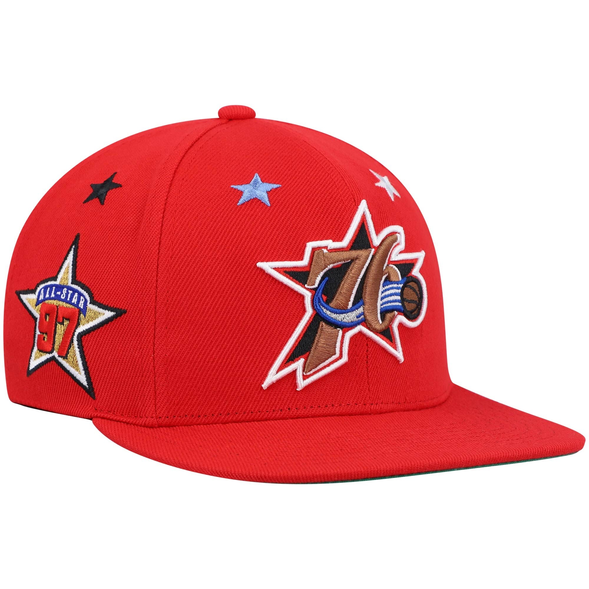 MENS MITCHELL & NESS NBA 1997 TOP STAR SNAPBACK HWC 76ERS - RED