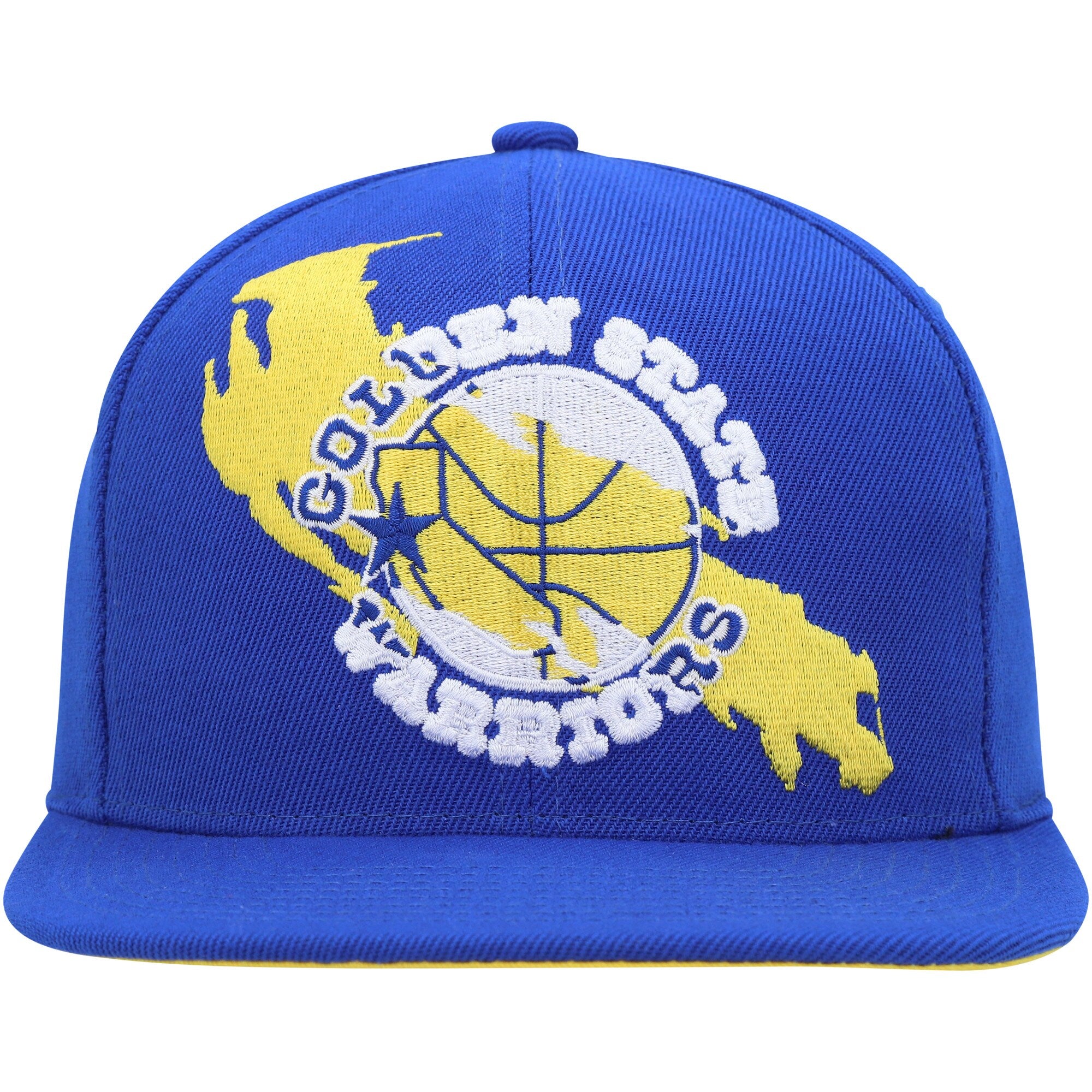 MENS MITCHELL & NESS NBA PAINT BY NUMBER SNAPBACK HWC WARRIORS - BLUE