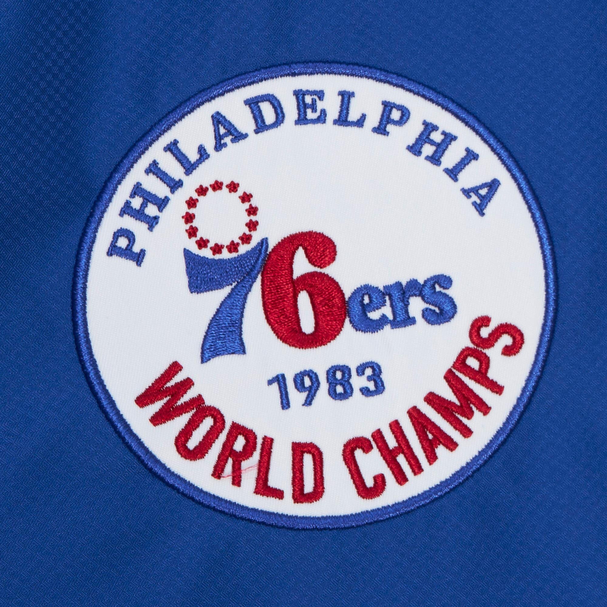 MENS MITCHELL & NESS NBA TEAM ORIGINS PULLOVER ANORAK 76ERS