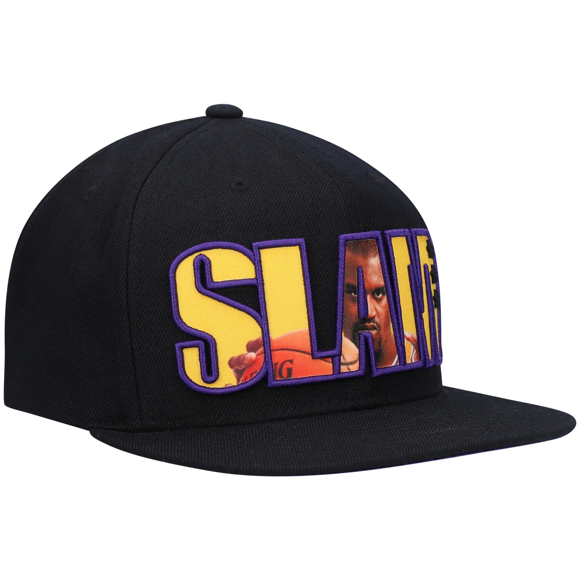 MENS MITCHELL & NESS NBA LA LAKERS SHAQ SLAM CROP SNAPBACK - BLACK