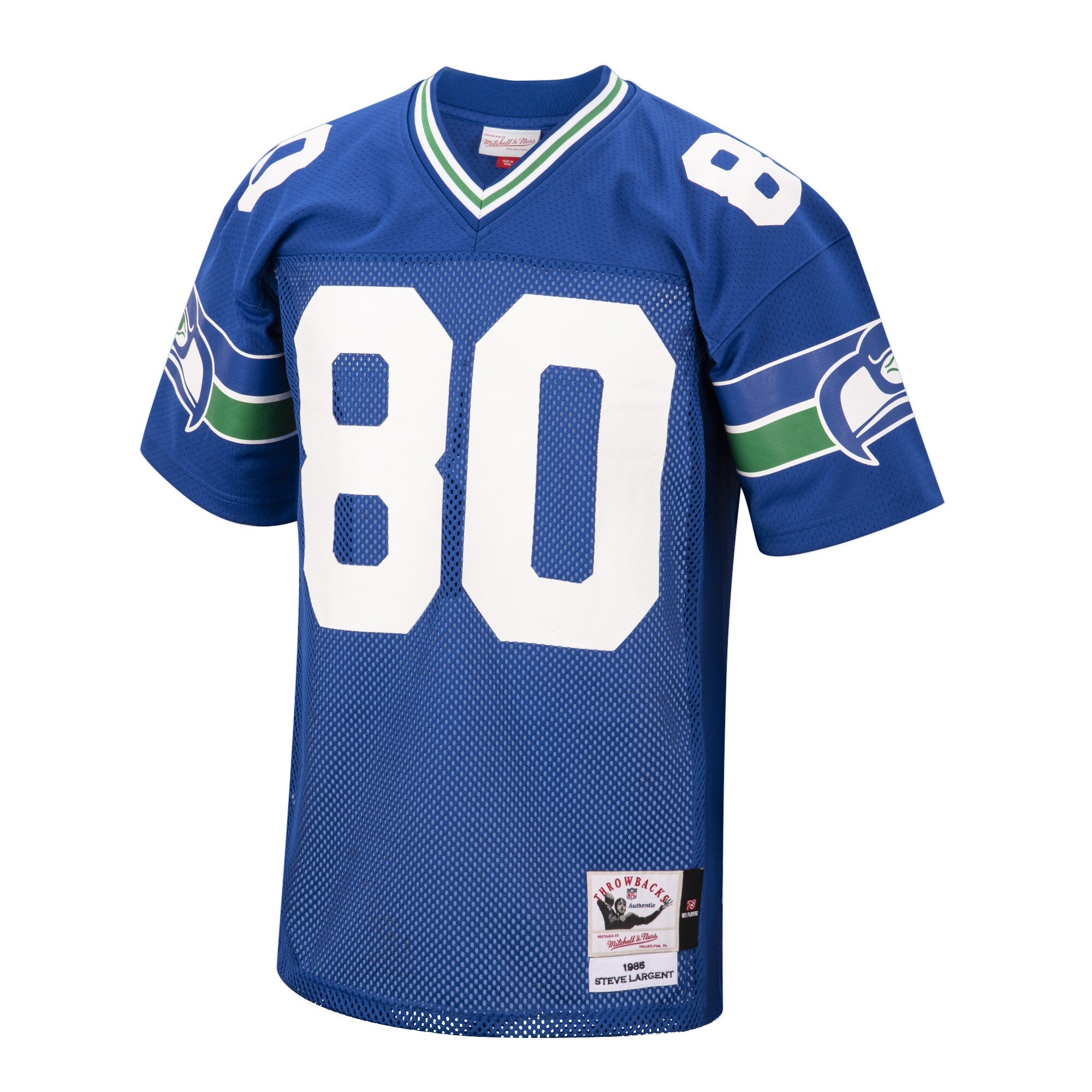 Mens Mitchell & Ness NFL AUTHENTIC JERSEY SEAHAWKS 1985 STEVE LARGENT