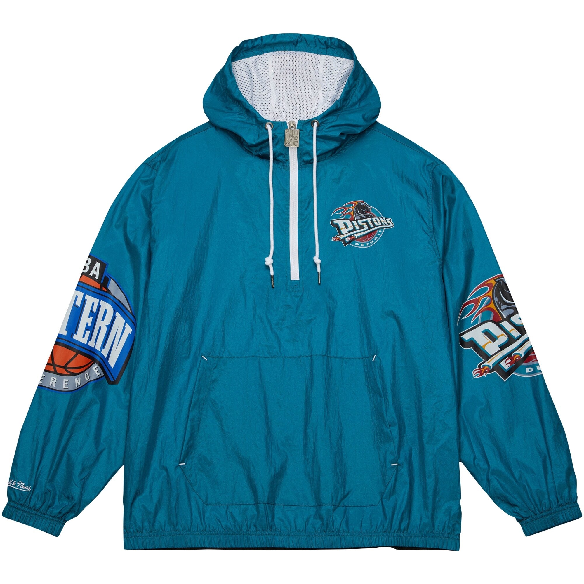 MENS MITCHELL & NESS NBA TEAM OG ANORAK WINDBREAKER PISTONS