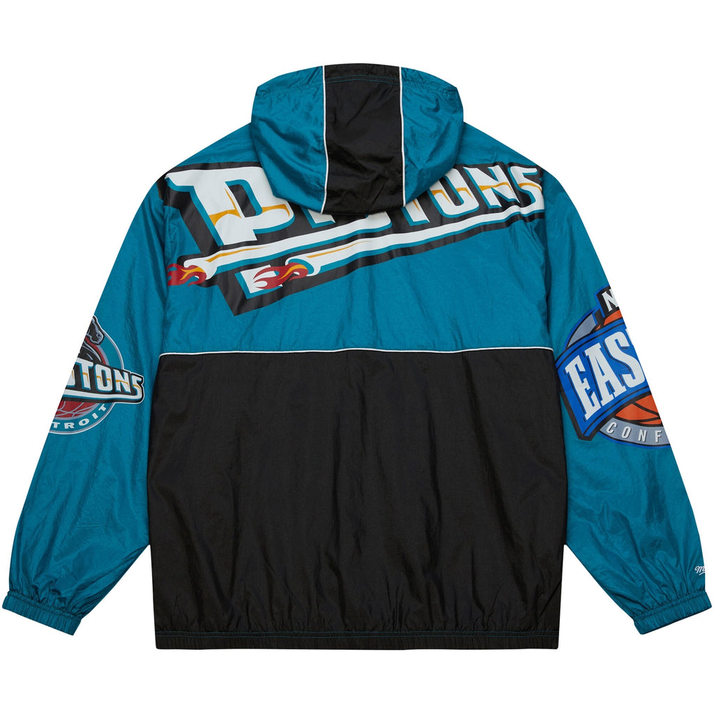 MENS MITCHELL & NESS NBA TEAM OG ANORAK WINDBREAKER PISTONS