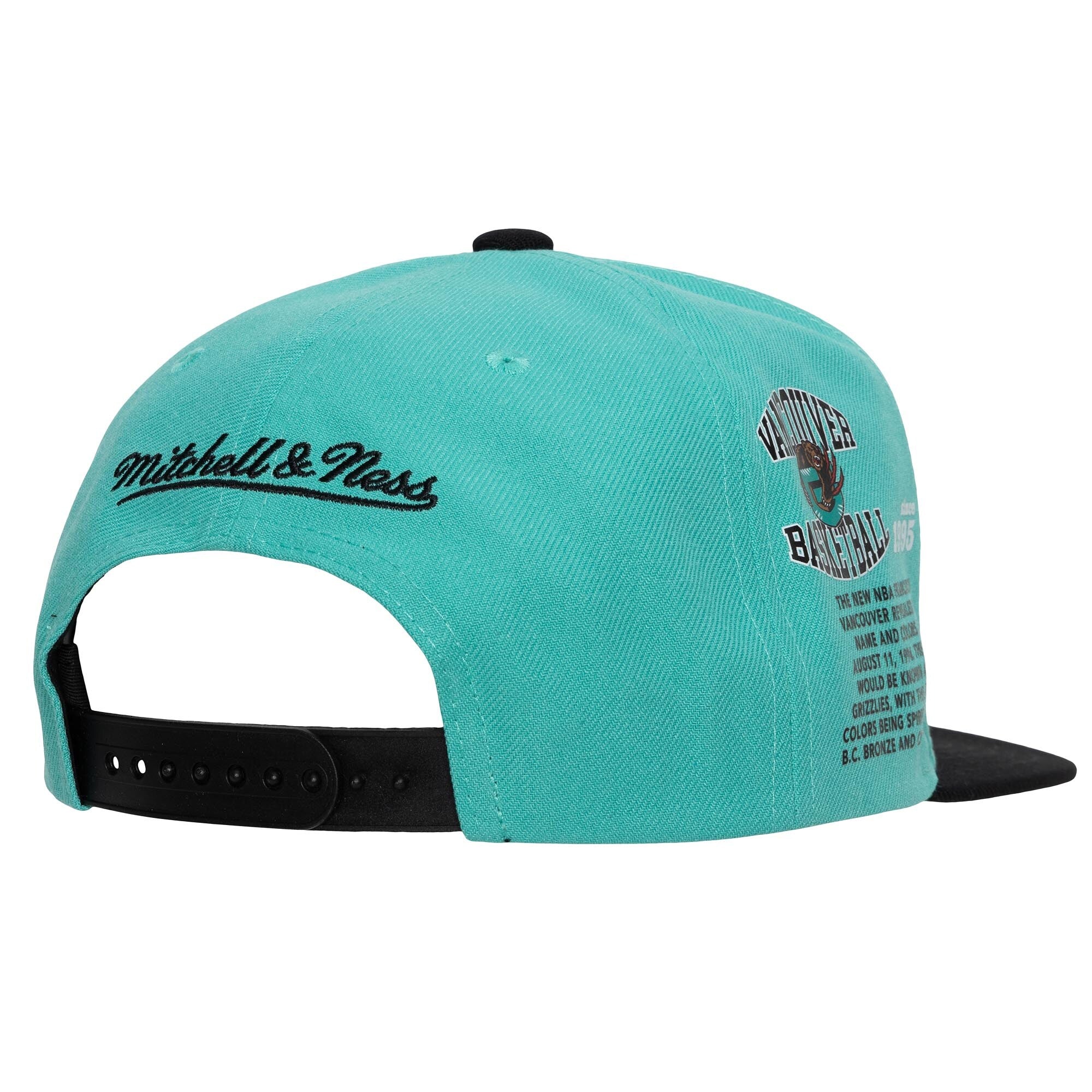 MENS MITCHELL & NESS NBA TEAM ORIGINS SNAPBACK HWC GRIZZLIES - TEAL