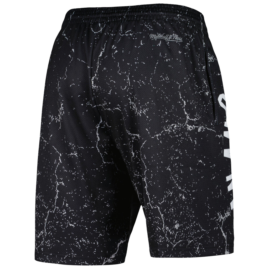 MENS MITCHELL & NESS NBA PLAYER BURST MESH SHORTS SPURS TIM DUNCAN