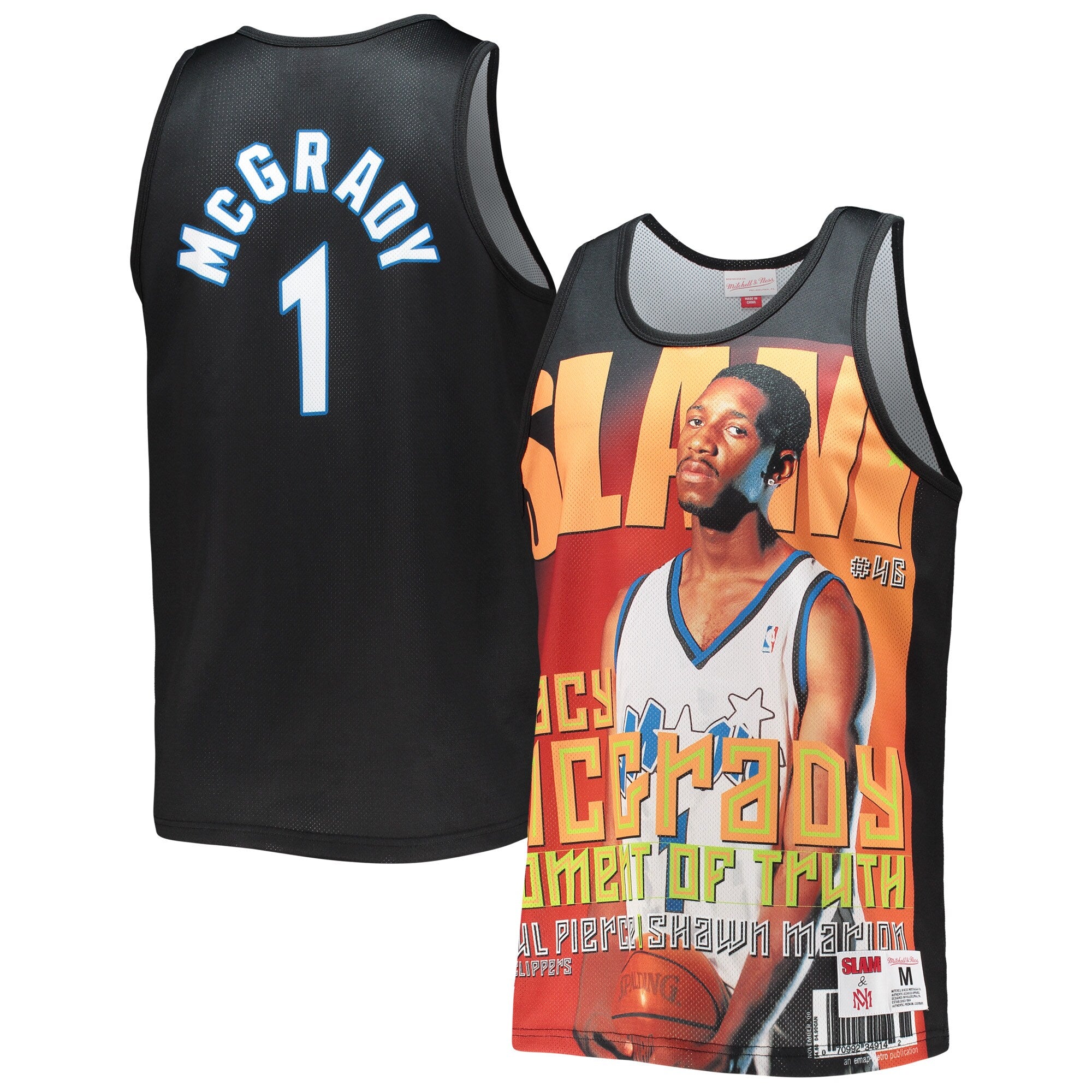 MENS MITCHELL & NESS SLAM SUBLIMATED TANK MAGIC TRACY MCGRADY