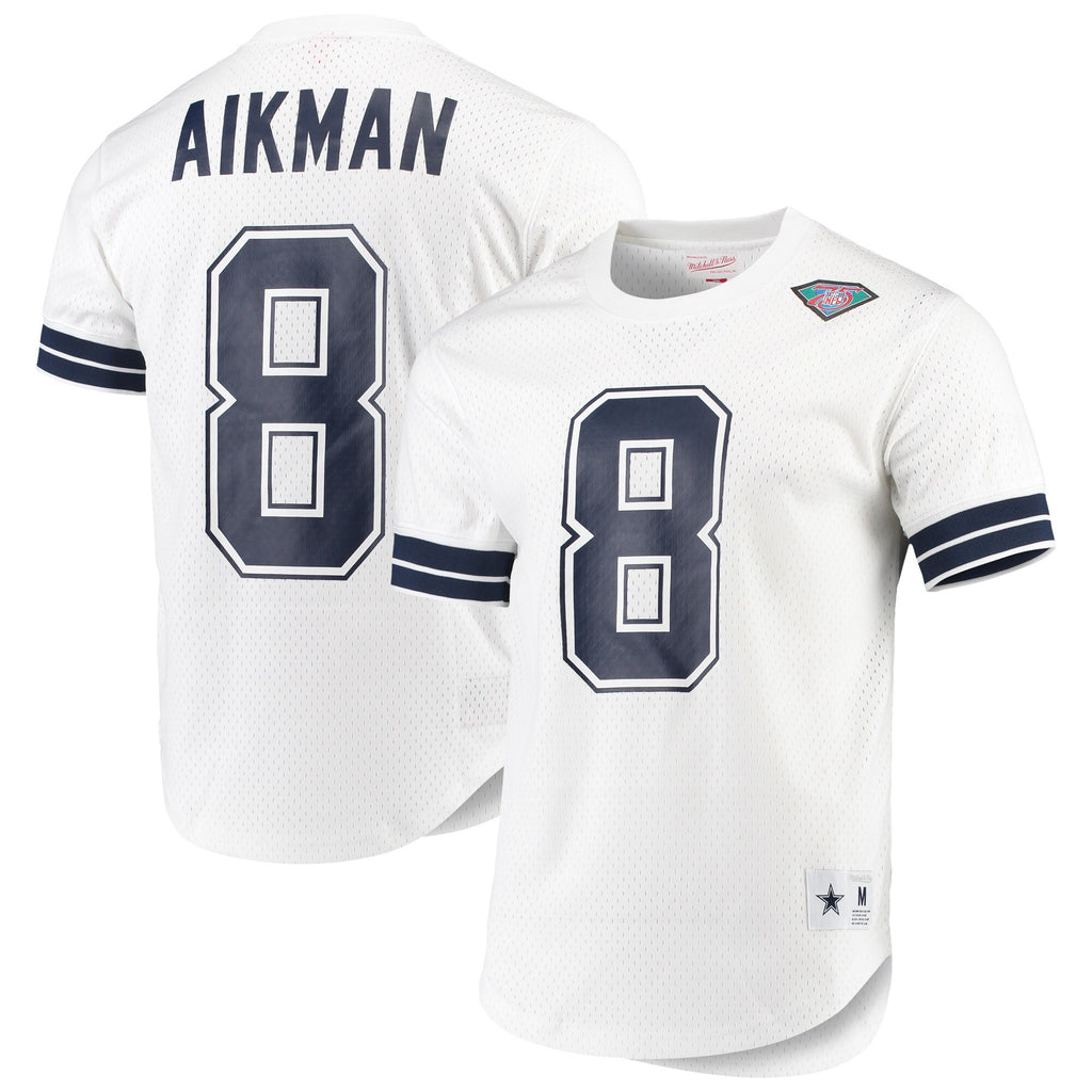MENS MITCHELL & NESS NFL N&N MESH CREWNECK COWBOYS TROY AIKMAN