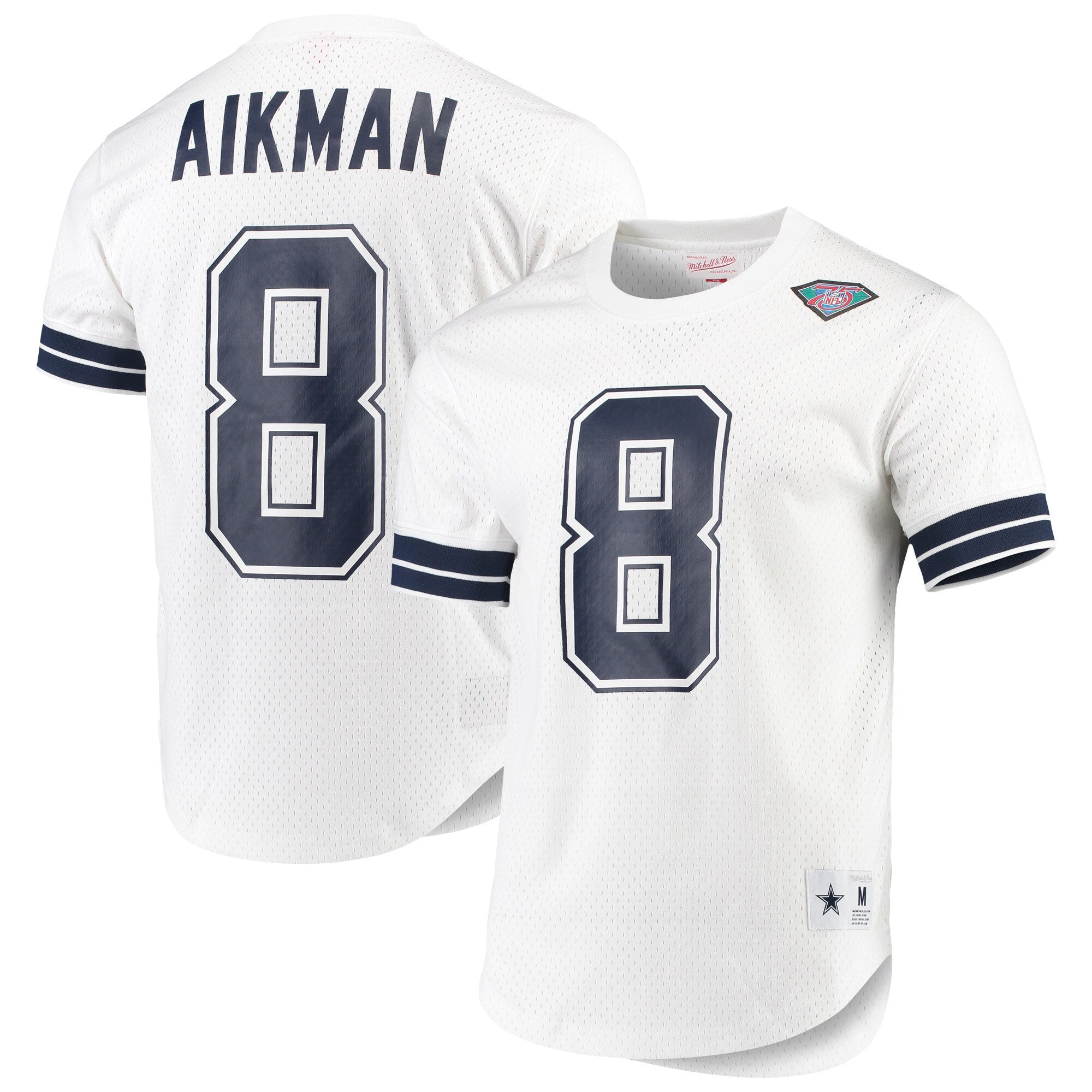 MENS MITCHELL & NESS NFL N&N MESH CREWNECK COWBOYS TROY AIKMAN