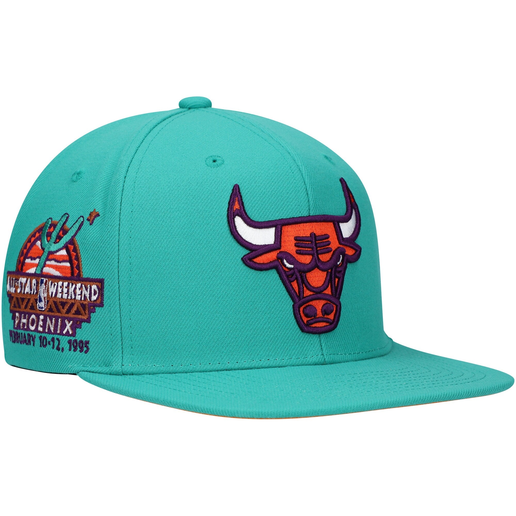 Mens MITCHELL & NESS NBA DESERT GREEN SNAPBACK BULLS