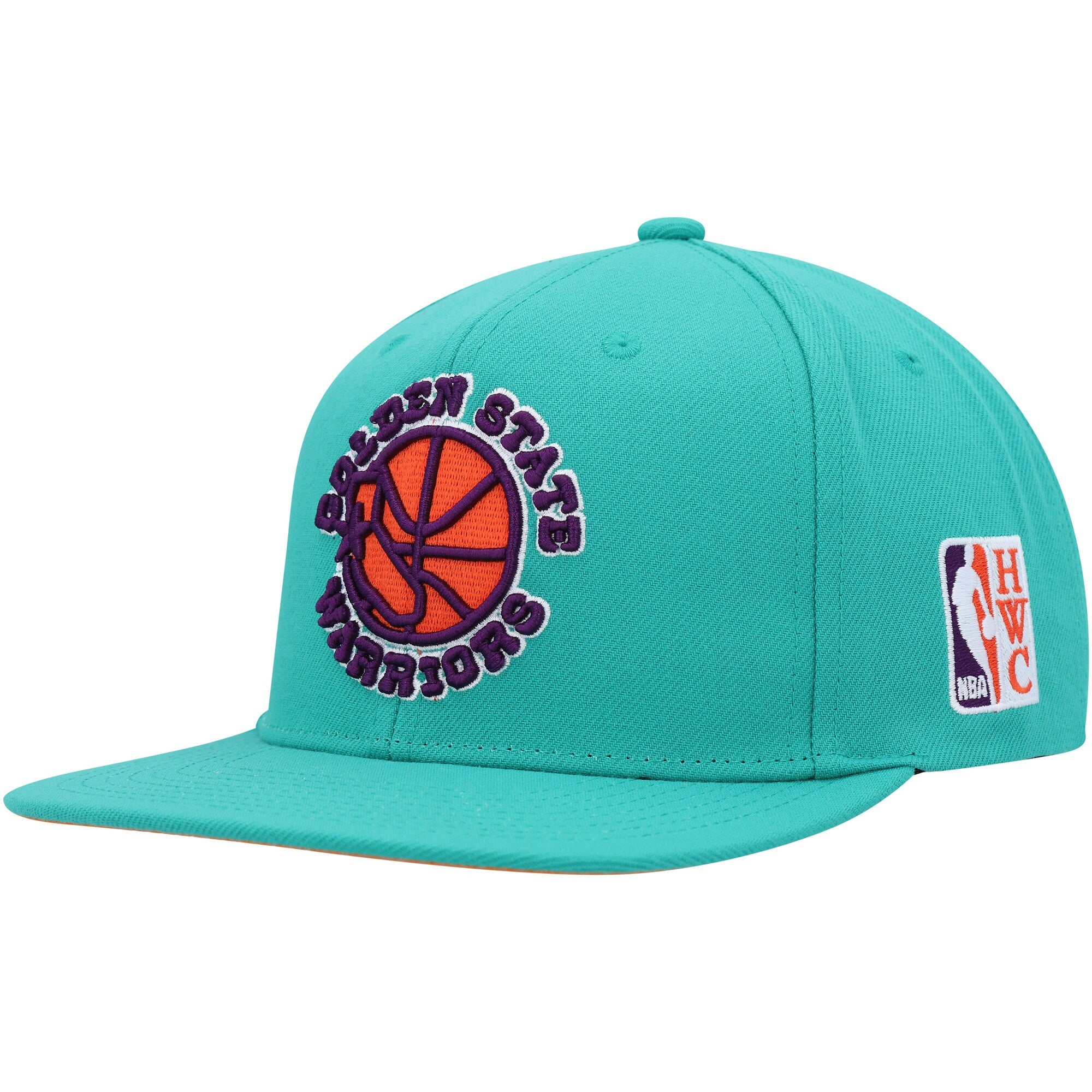 Mens MITCHELL & NESS NBA DESERT GREEN SNAPBACK HWC WARRIORS